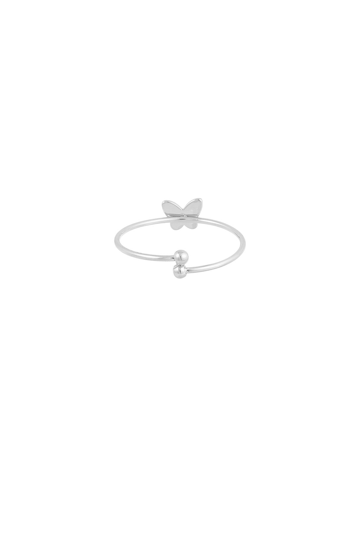 Simple butterfly ring - Silver color h5 Picture3