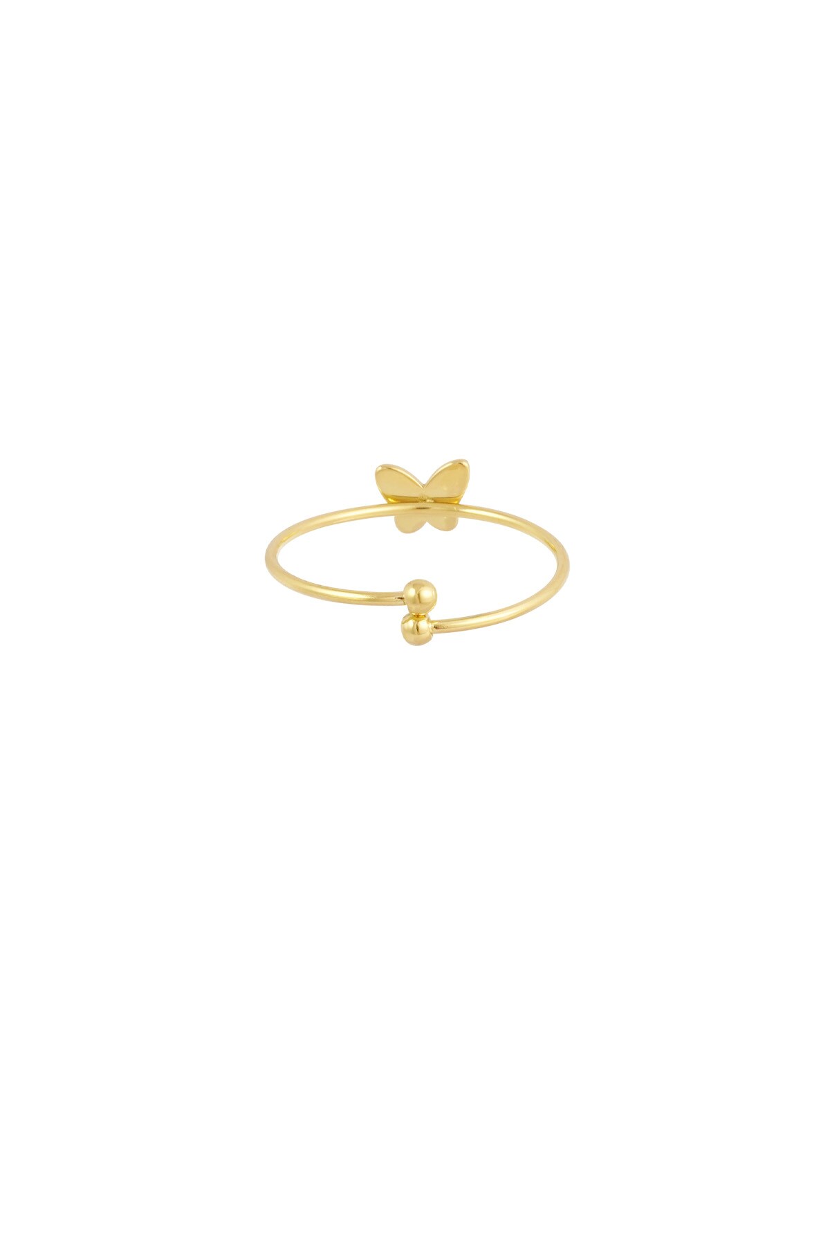 Simple butterfly ring - Gold color h5 Picture3