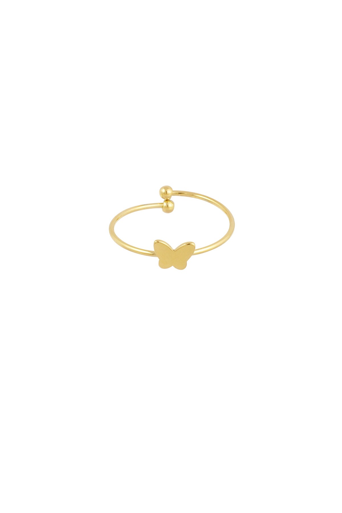 Simple butterfly ring - Gold color h5 