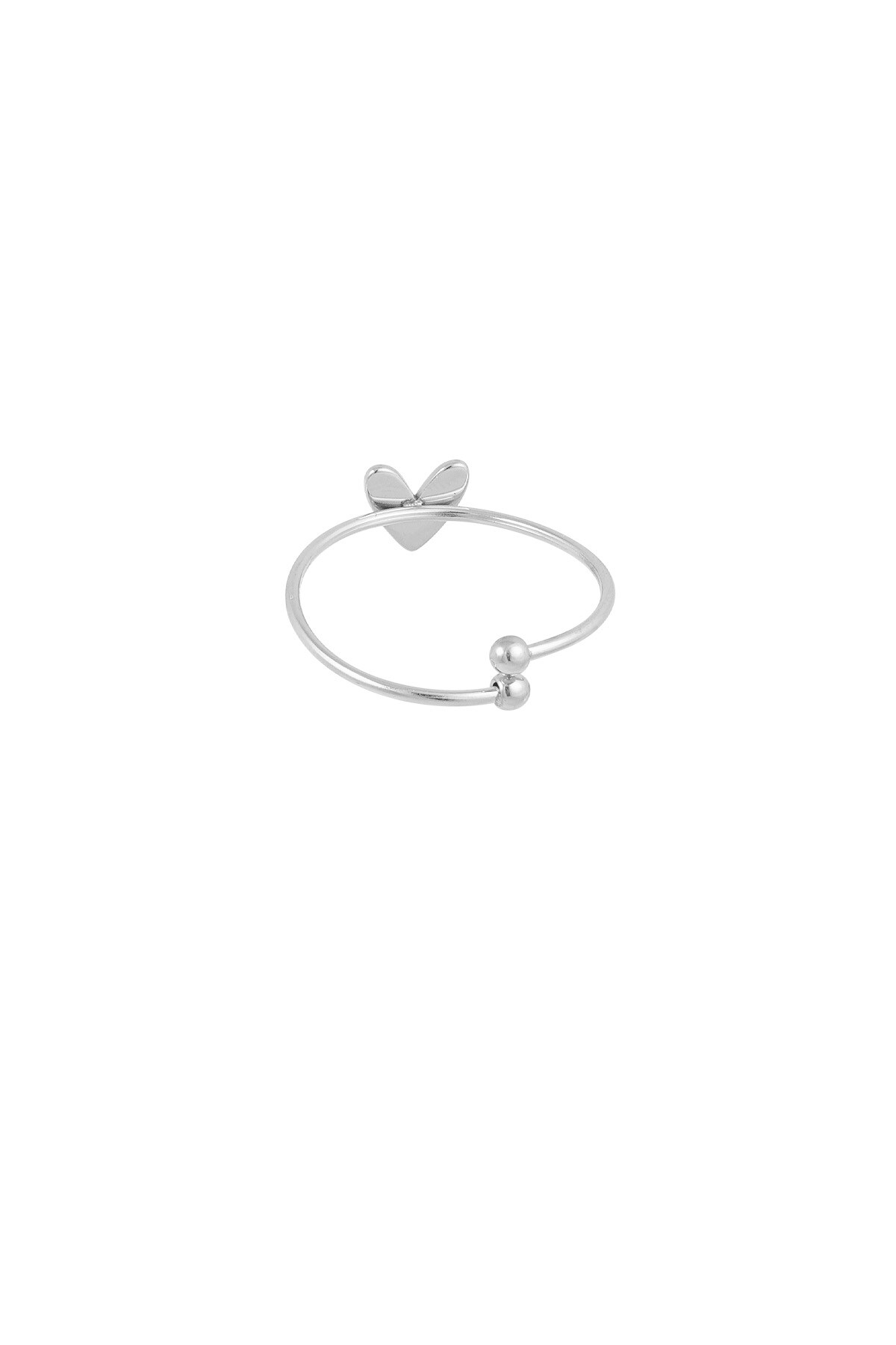 Simple love ring - Silver color h5 Picture4