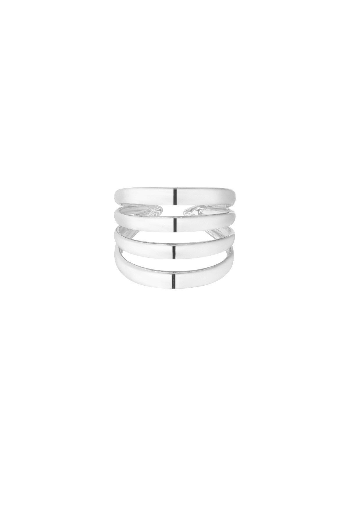 Vintage four-layer ring - Silver color h5 