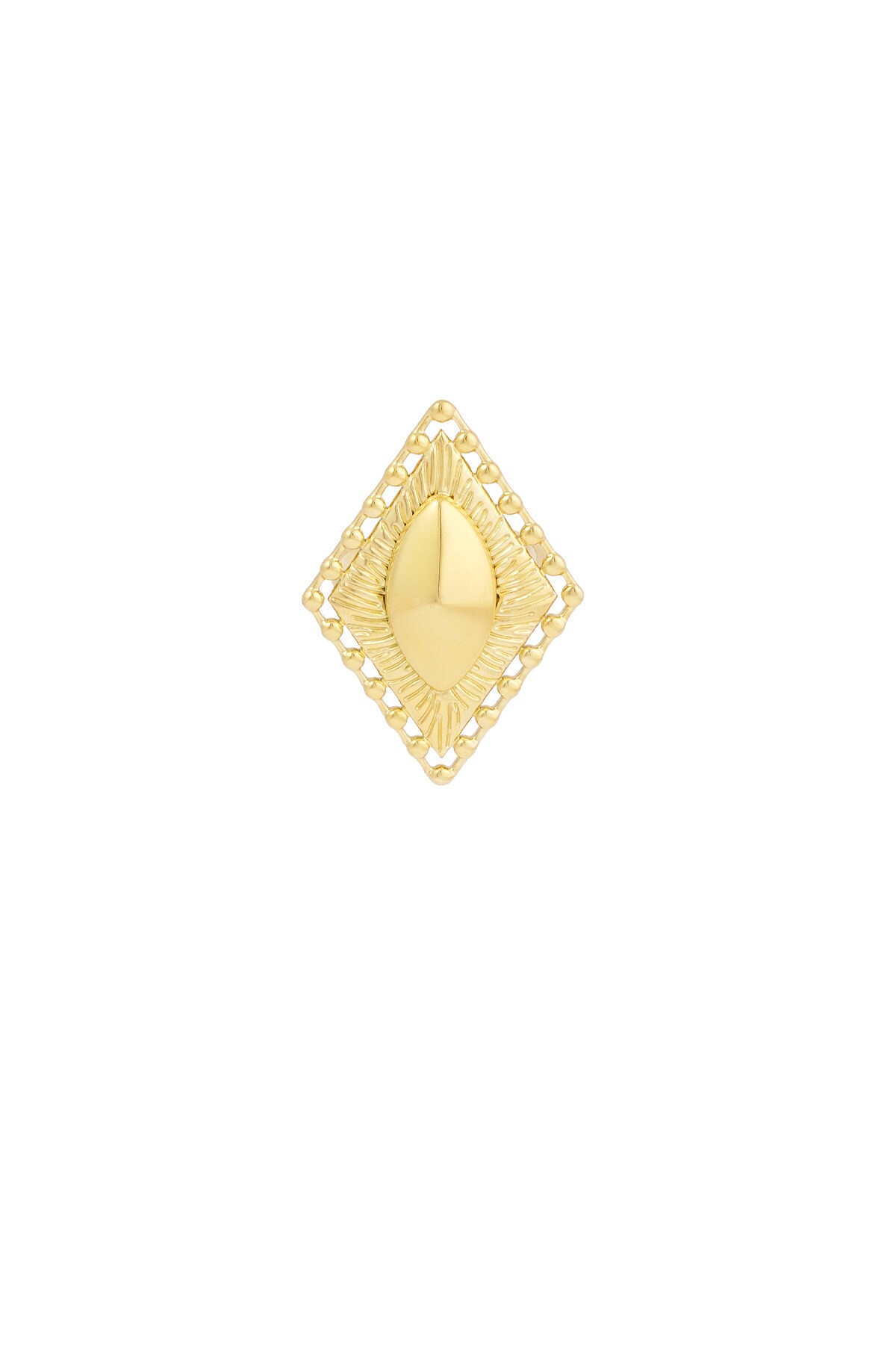 Ring vintage diamond detail - Gold color 