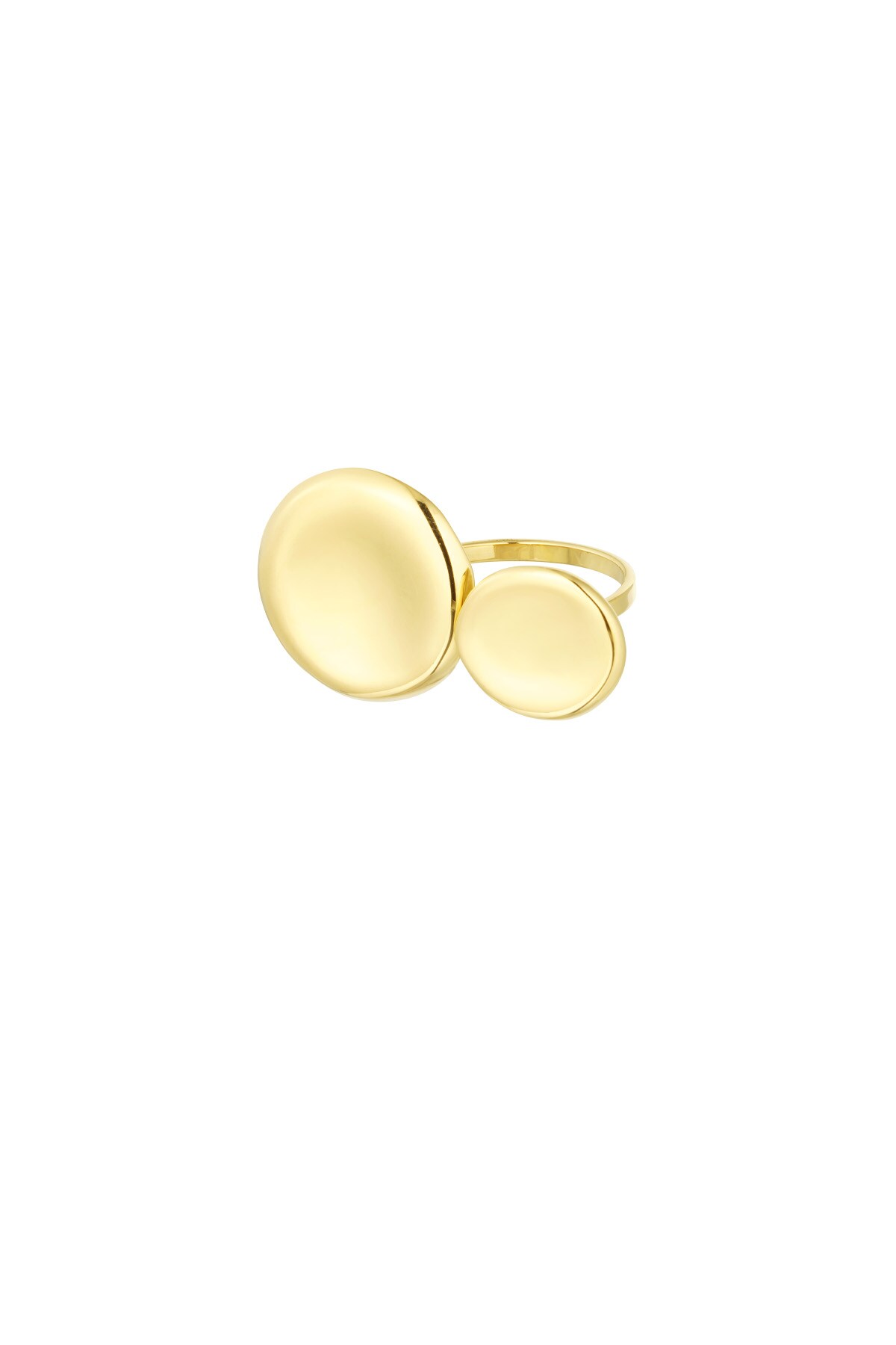 Ring circles large - Gold color h5 