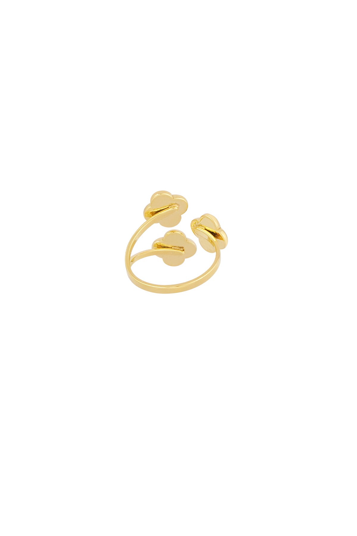 Ring triple clover - Gold color h5 Picture3