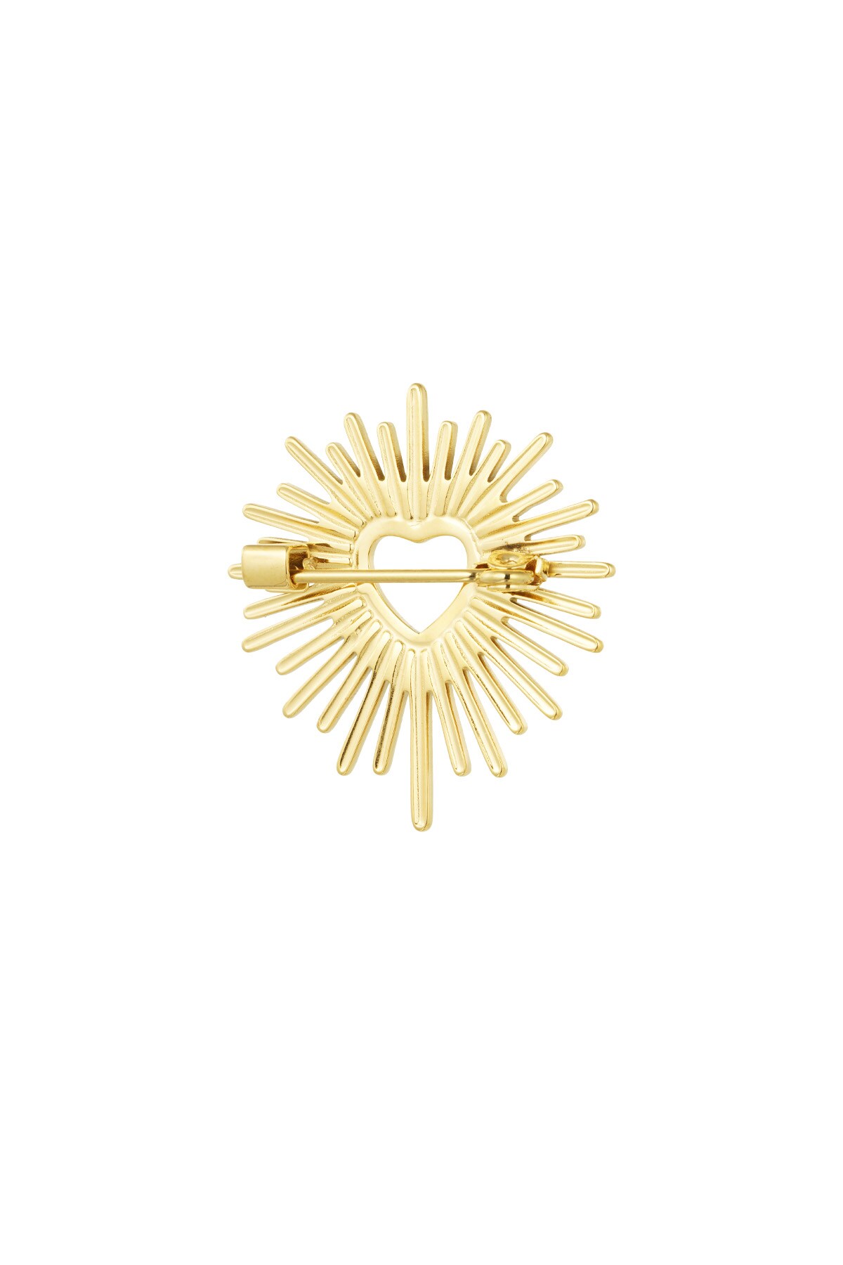 Sun love brooch - Gold color h5 Picture2