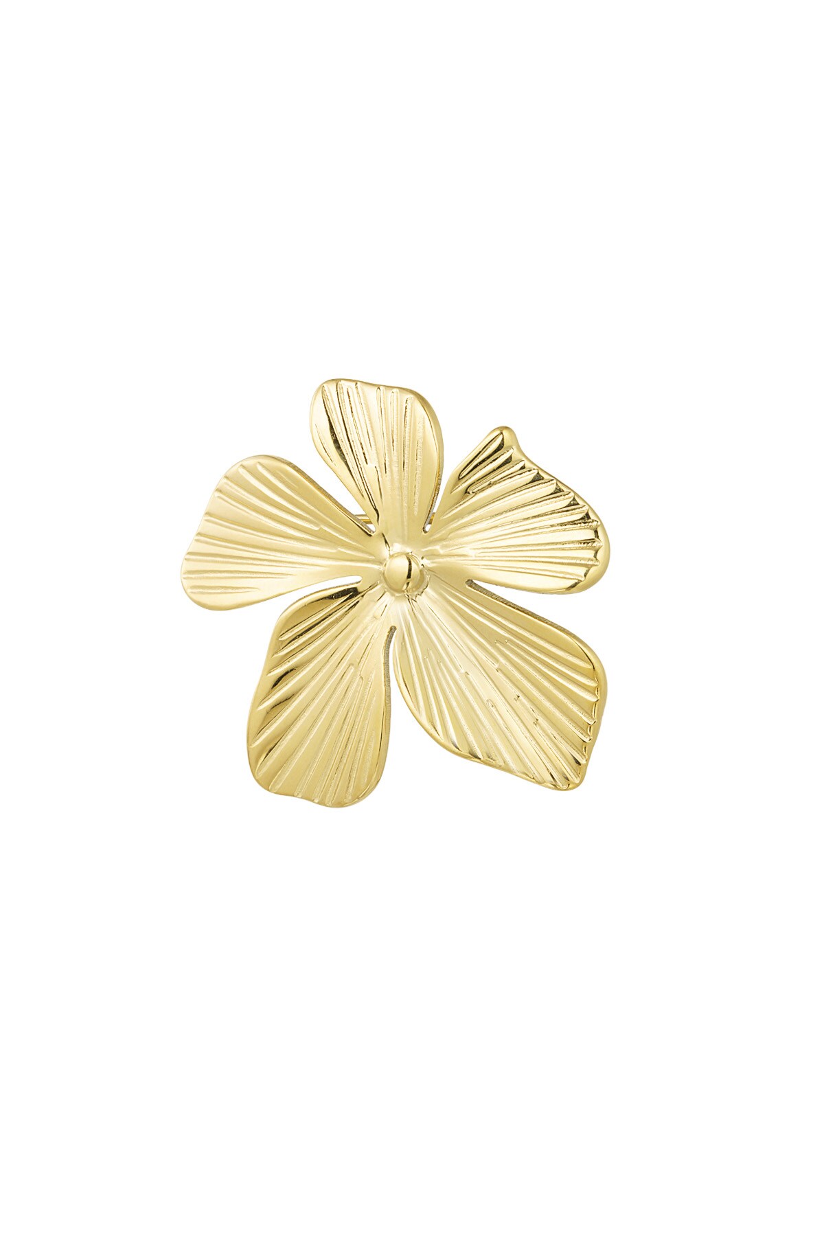 Large flower brooch - Gold color 