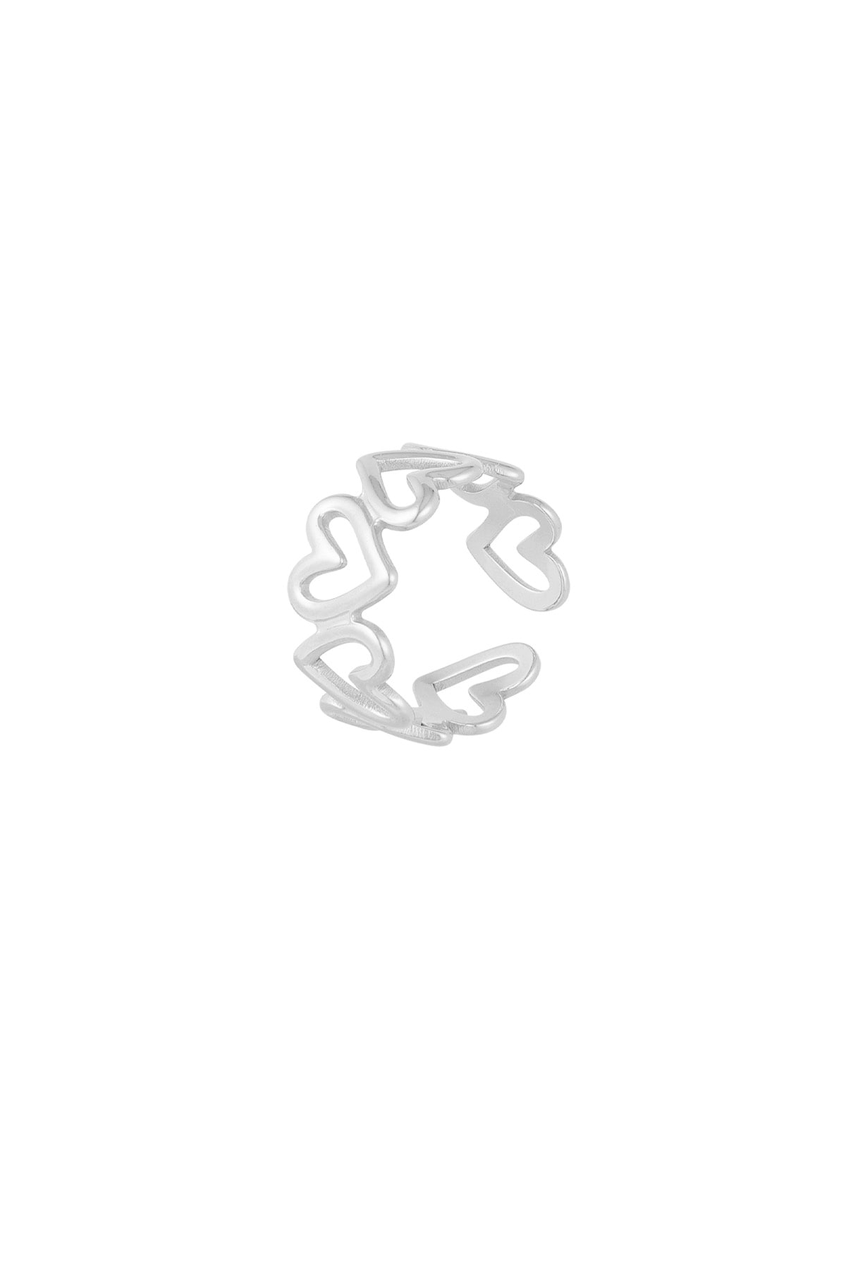 Twisted love ring - Silver color h5 