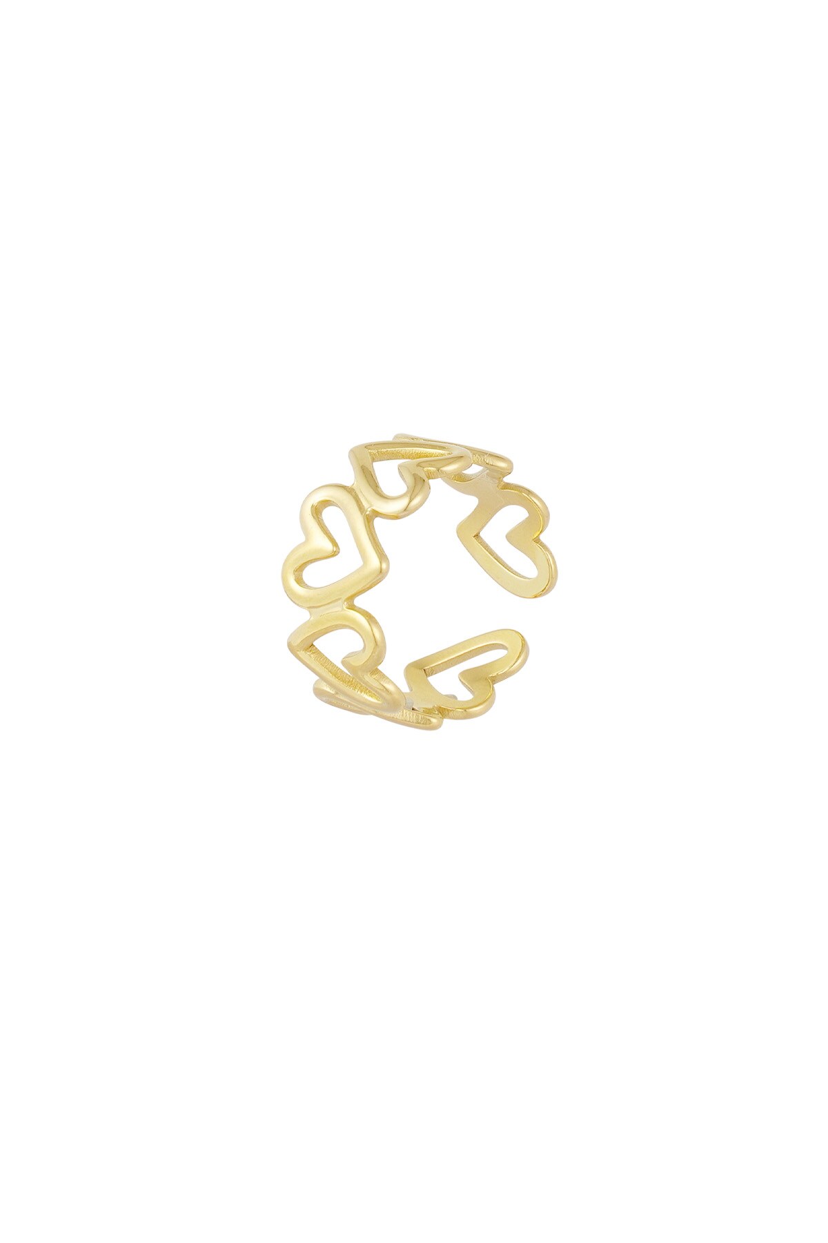 Twisted love ring - Gold color h5 