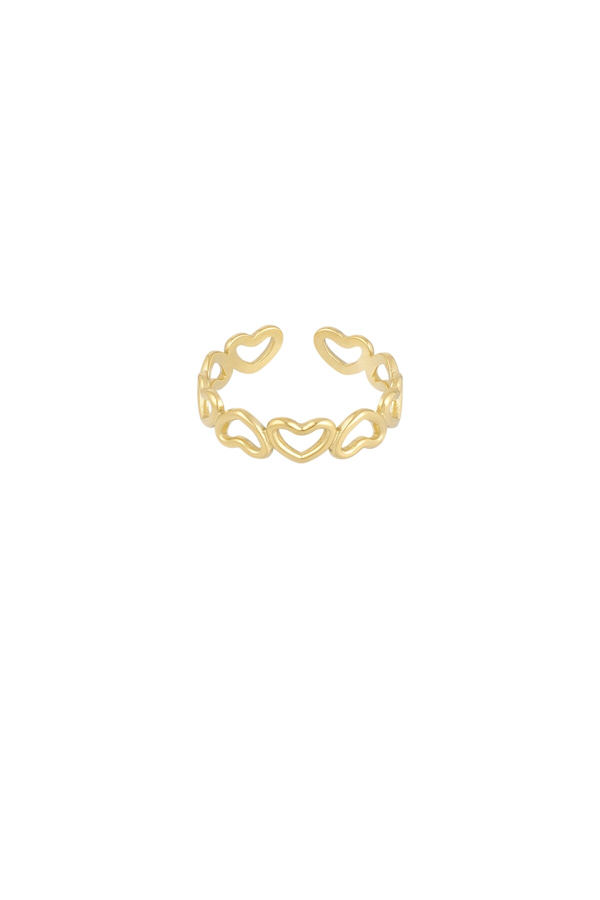 Love all over ring - Gold color h5 