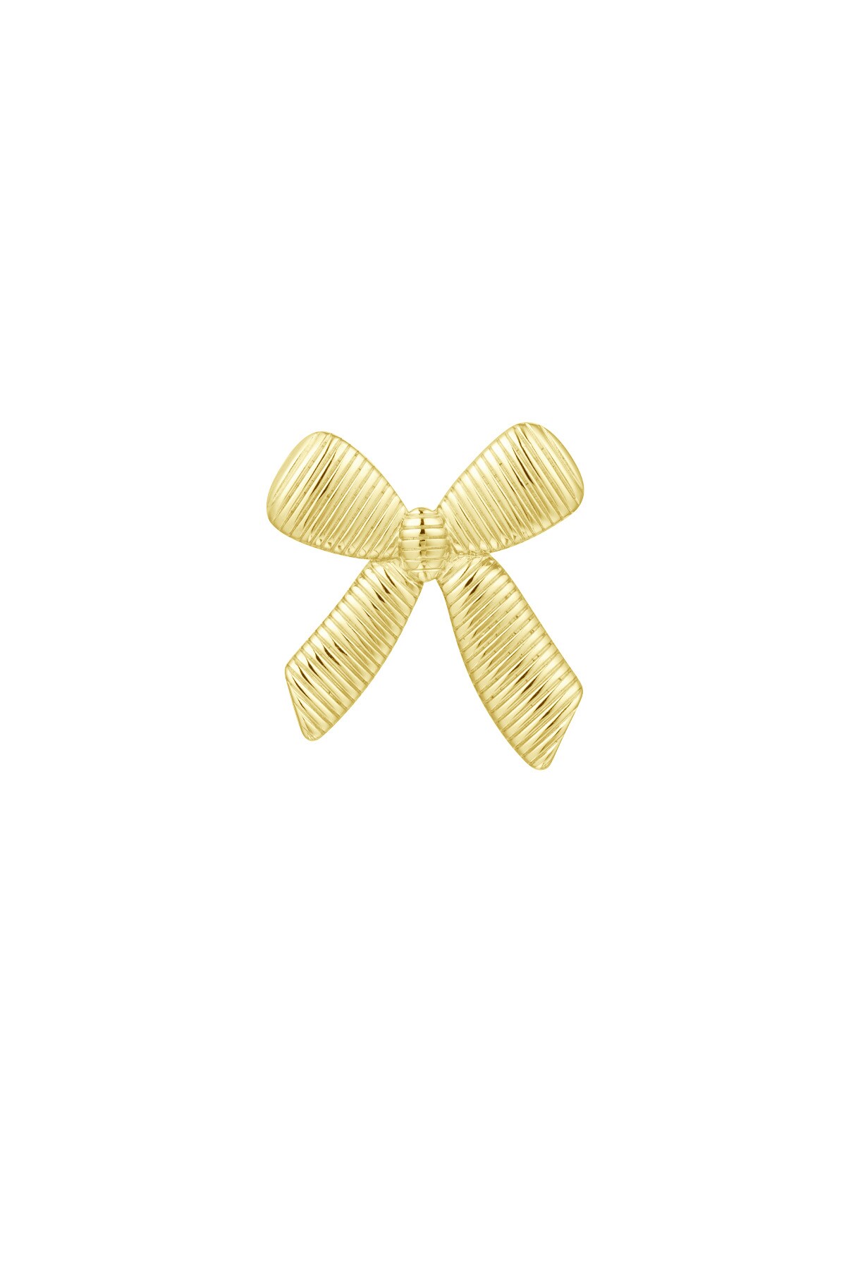 Simple ring with bow - Gold color h5 Picture4