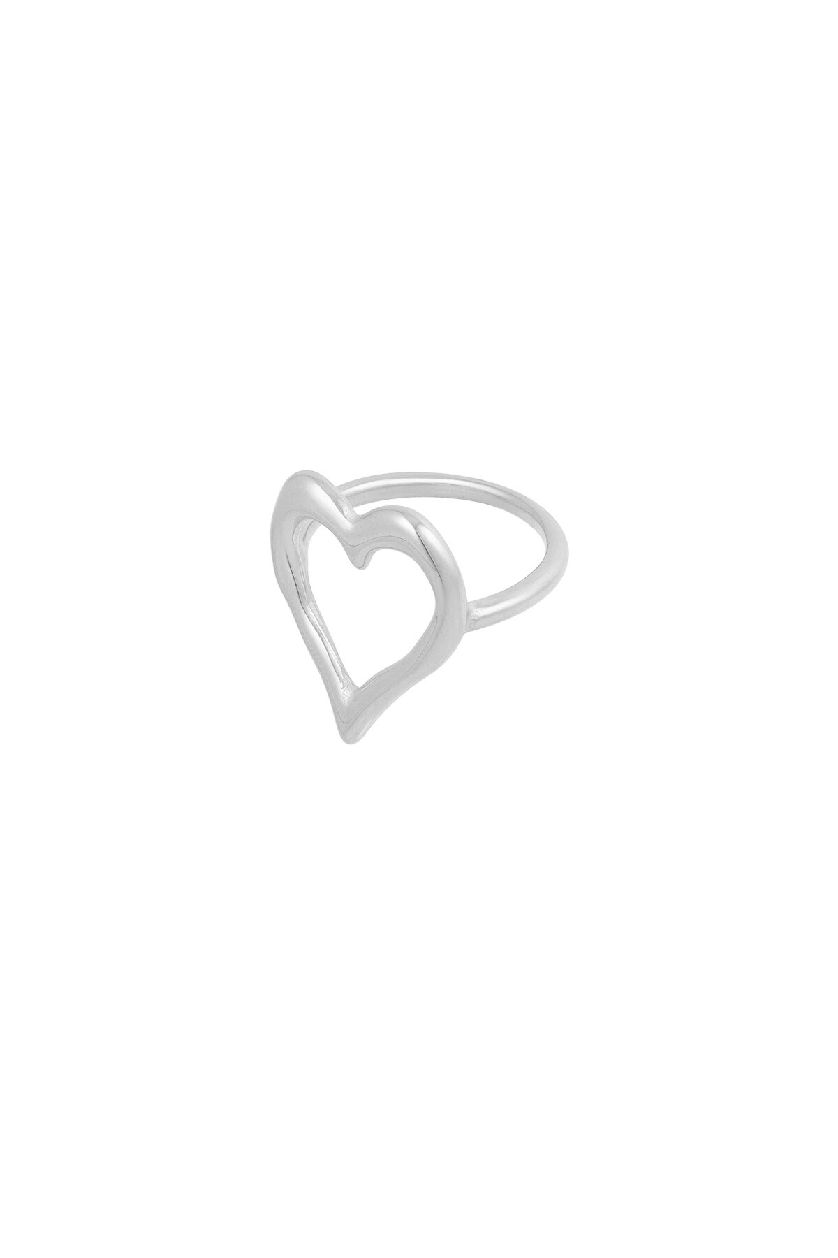 Structured heart ring - silver 16  h5 Picture4