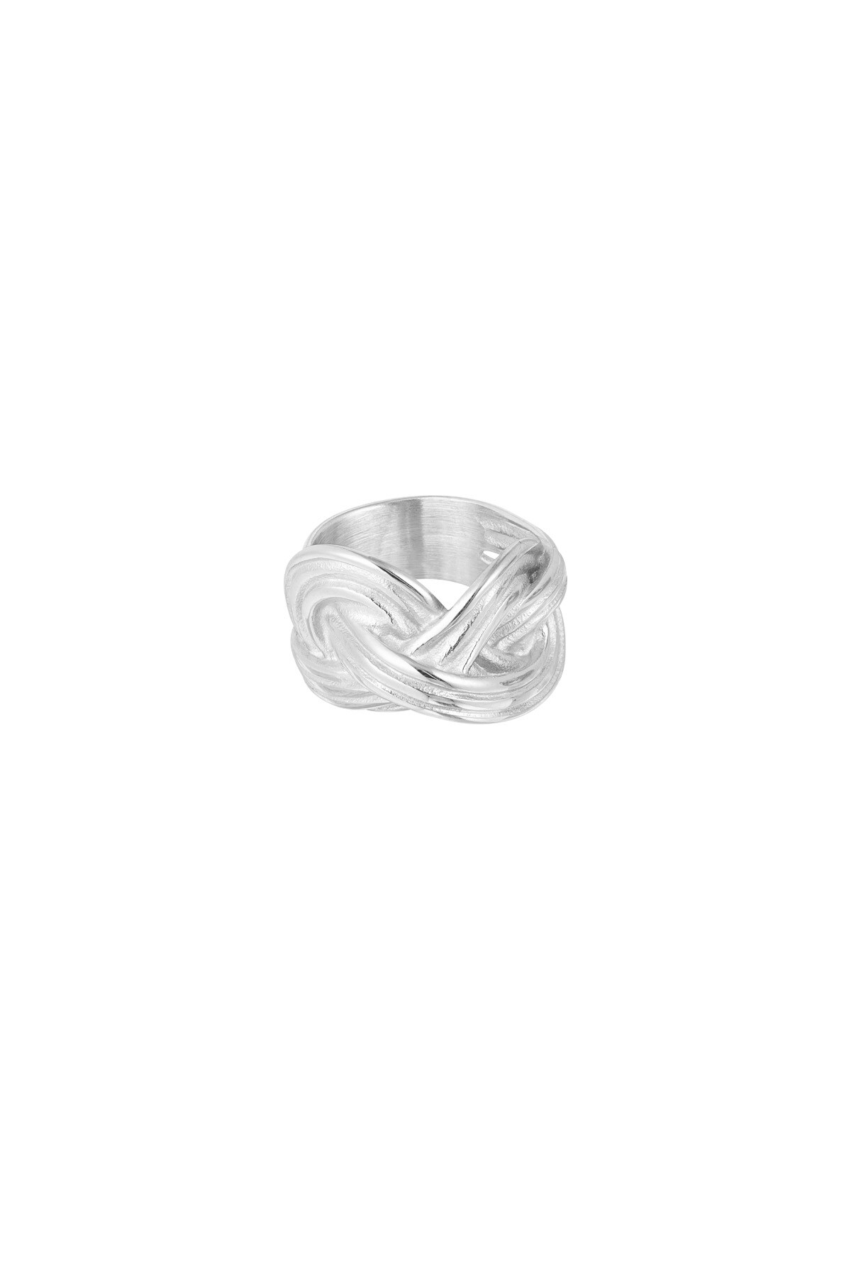 Double knot ring - Silver color h5 