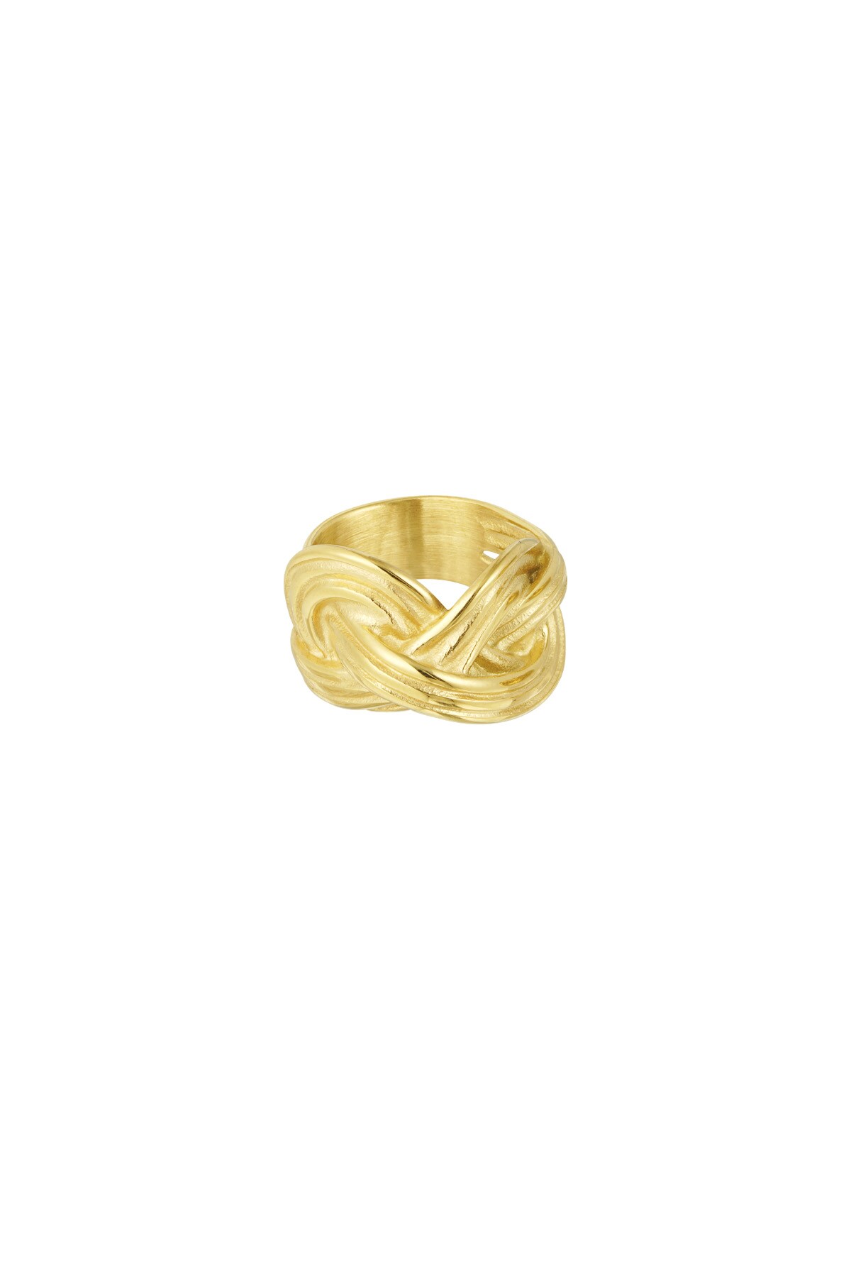 Double knot ring - Gold color h5 