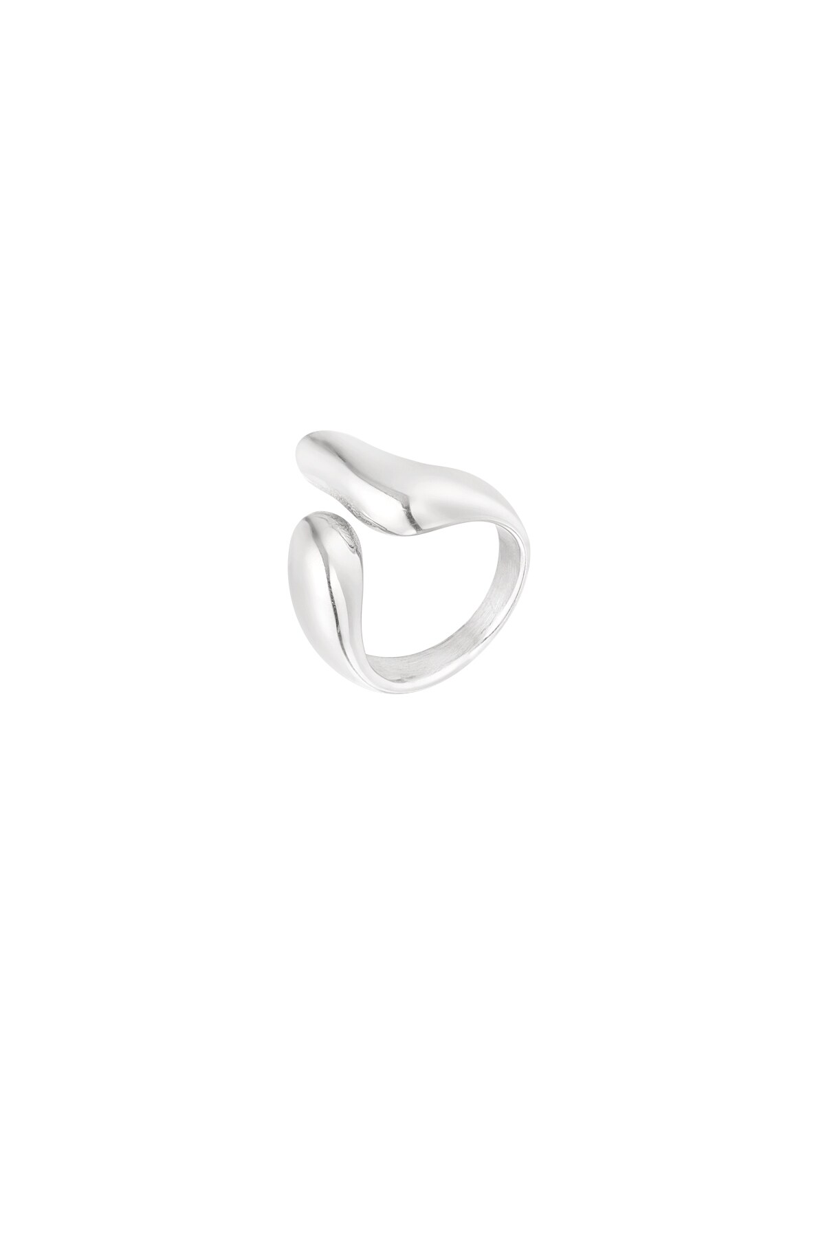 Aesthetic open ring - Silver color h5 