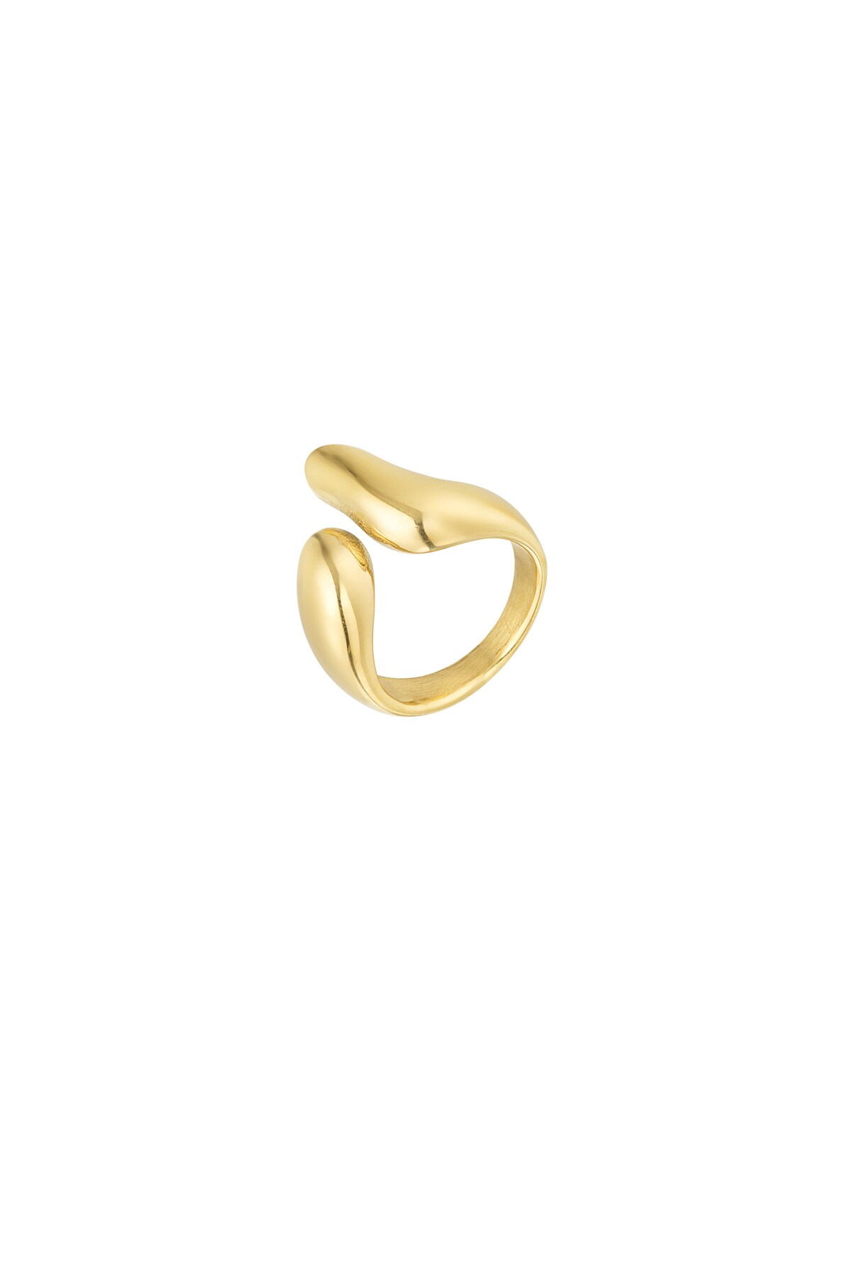 Aesthetic open ring - Gold color h5 