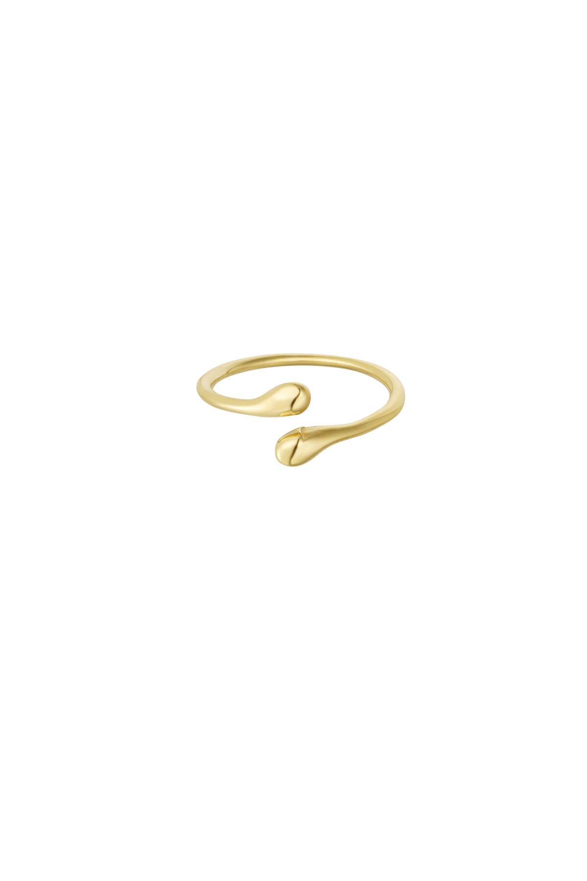 Basic open ring - Gold color h5 