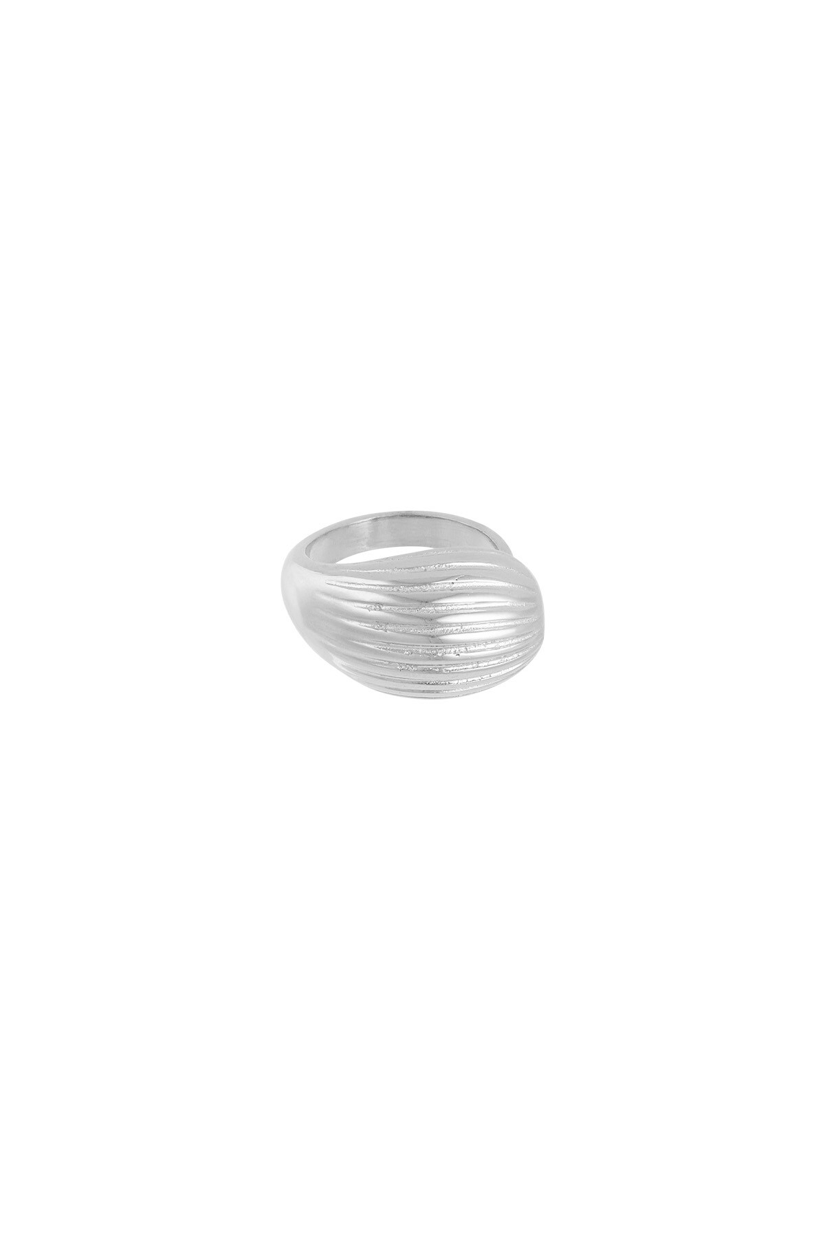 Dynamic texture ring - Silver color h5 