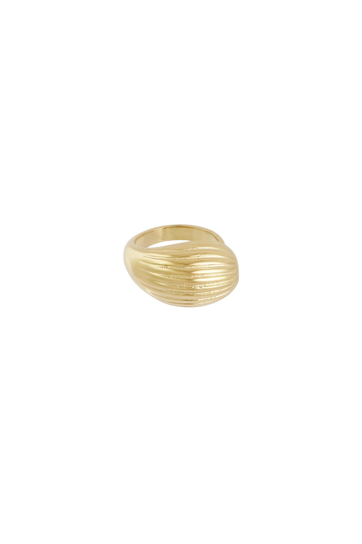 Dynamic texture ring - Gold color 