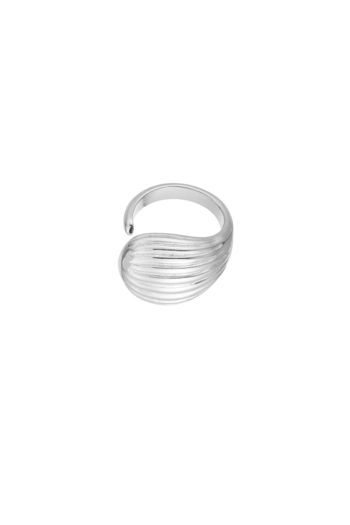 Textured Wave ring - Silver color h5 Picture3