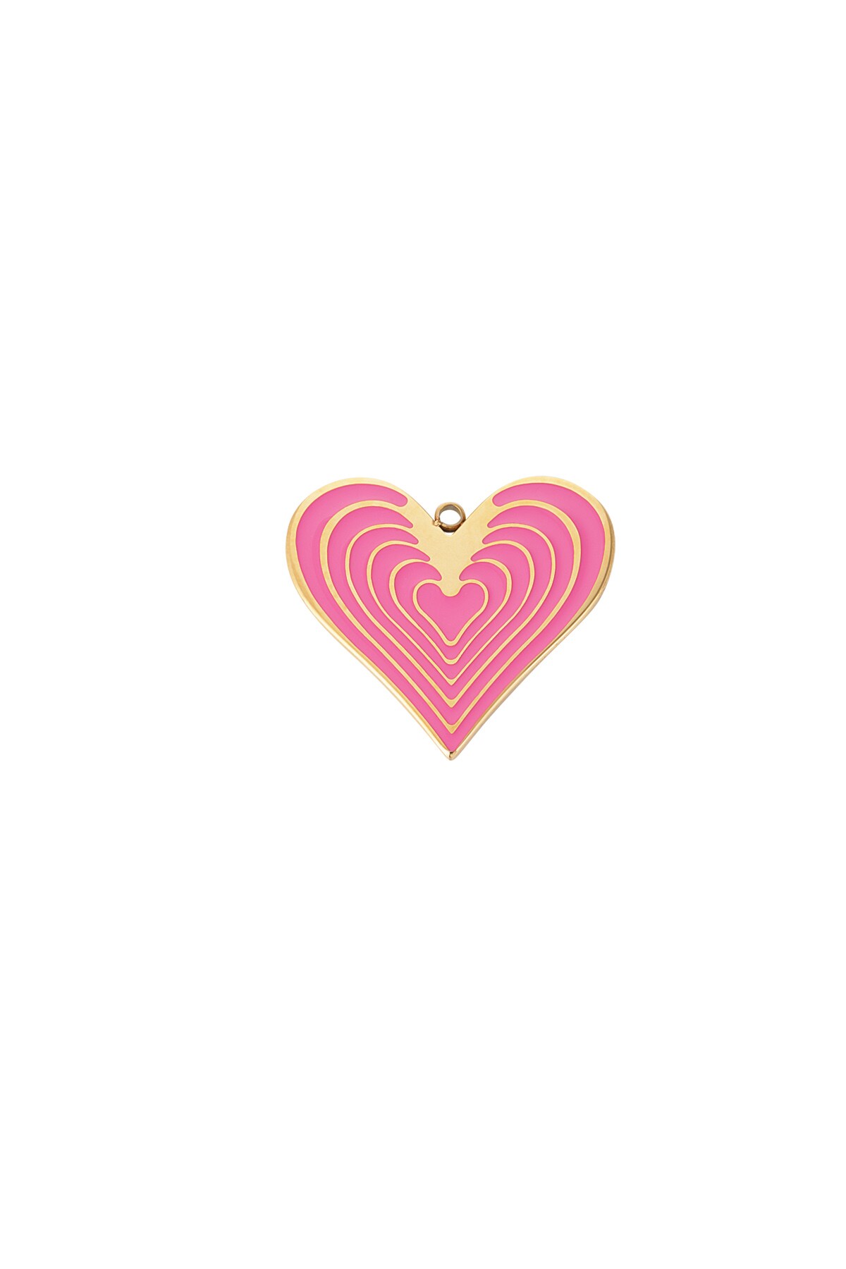 Charm crazy heart - pink 