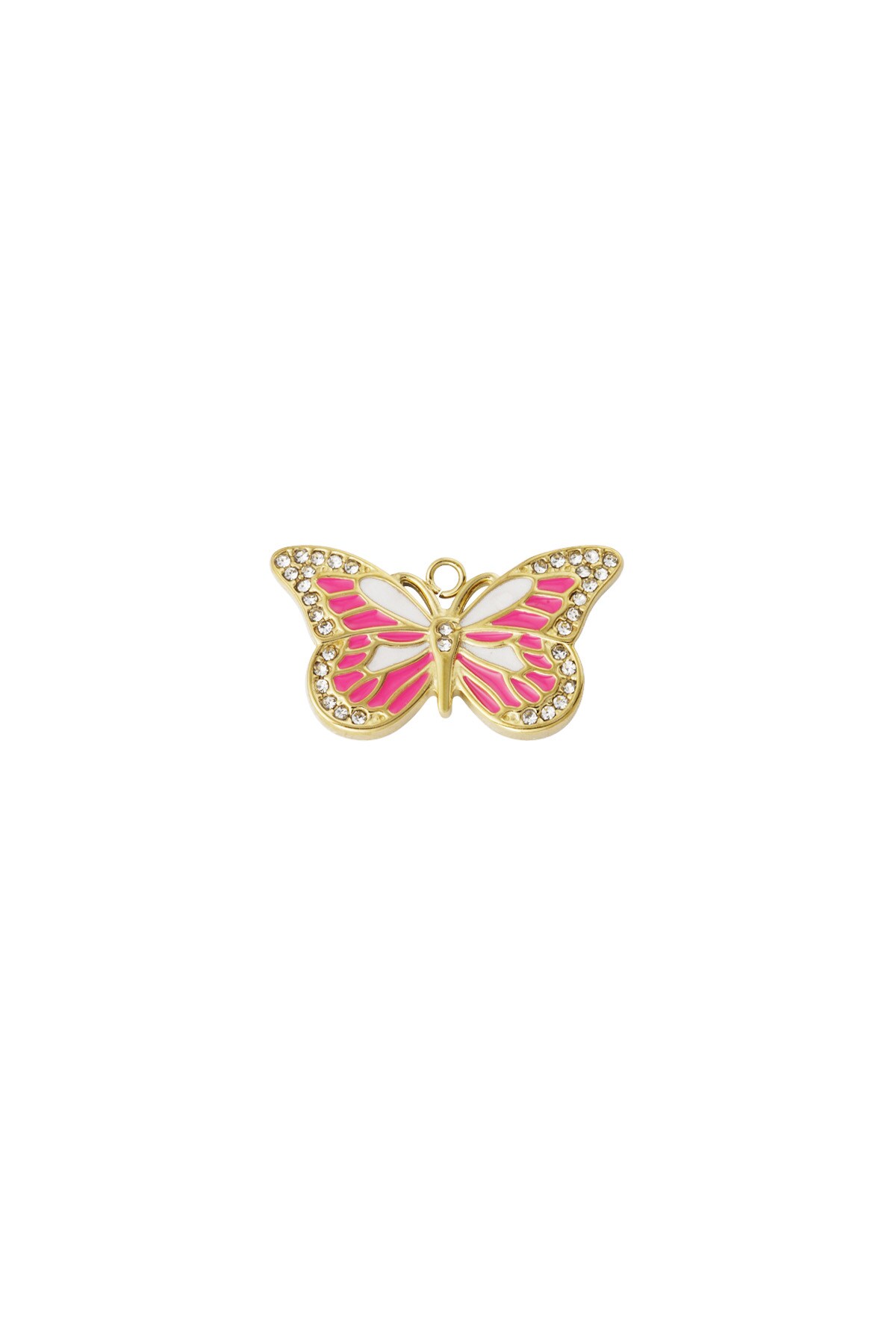 Pink butterfly charm - fuchsia h5 