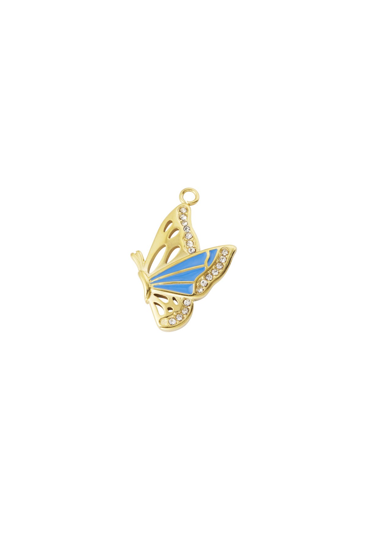 Butterfly charm - blue gold h5 