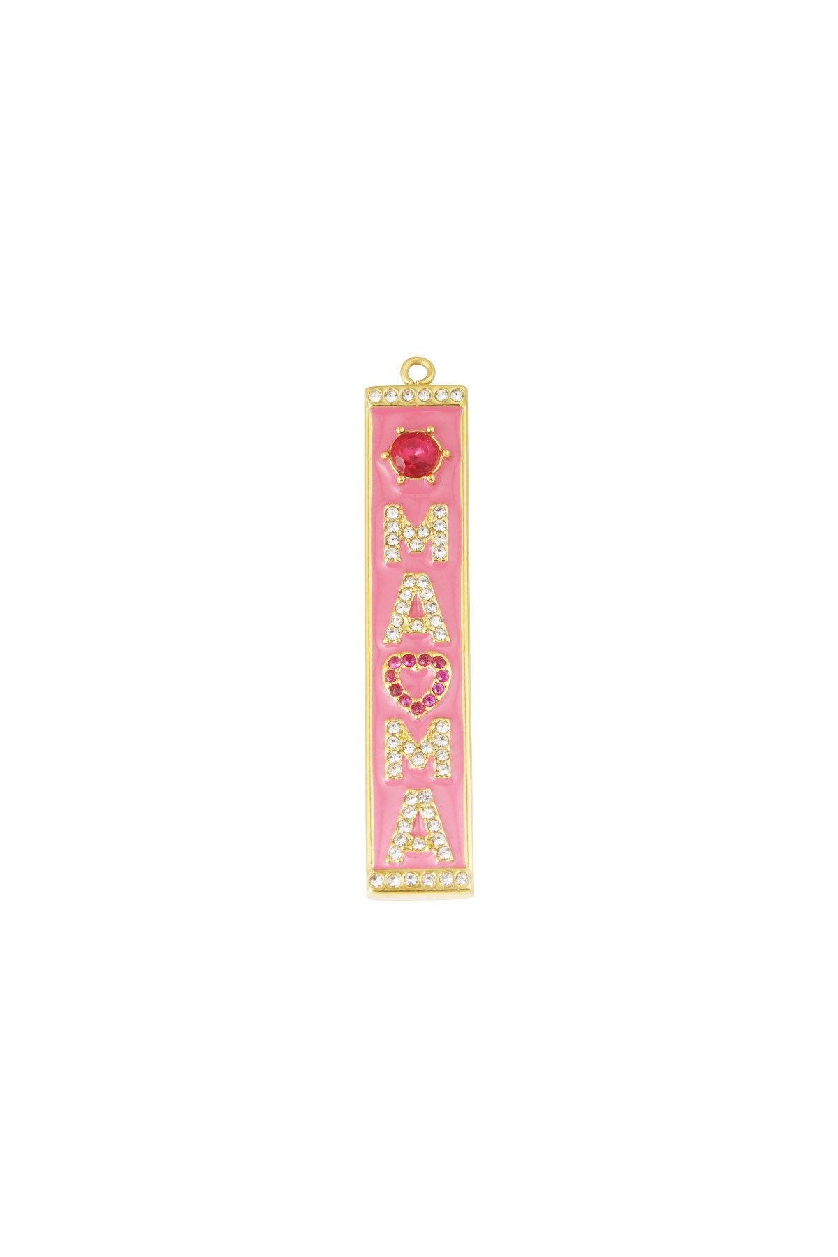 Mom charm - pink gold 