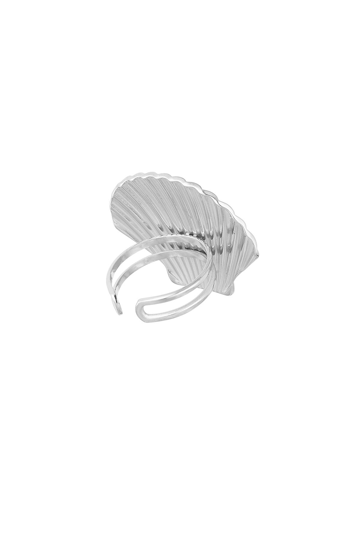 Shell statement ring - Silver color h5 Picture3