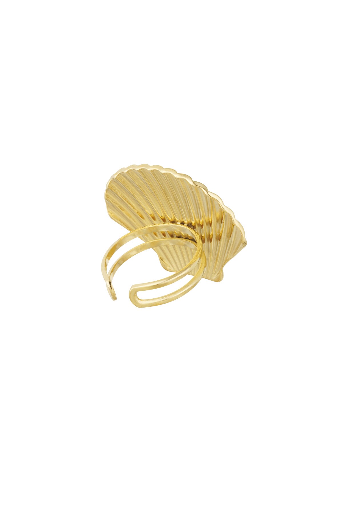 Shell statement ring - Gold color h5 Picture3