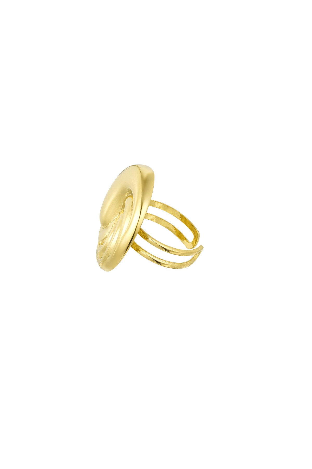 Ring twizzle wave - Gold color h5 Picture3