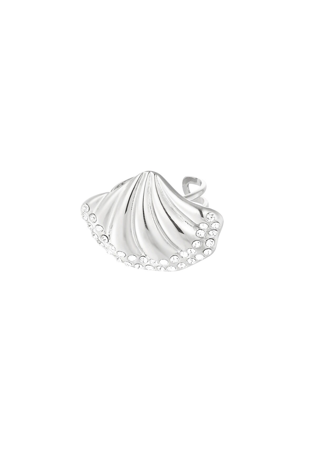 Ring shell shimmer - Silver color 