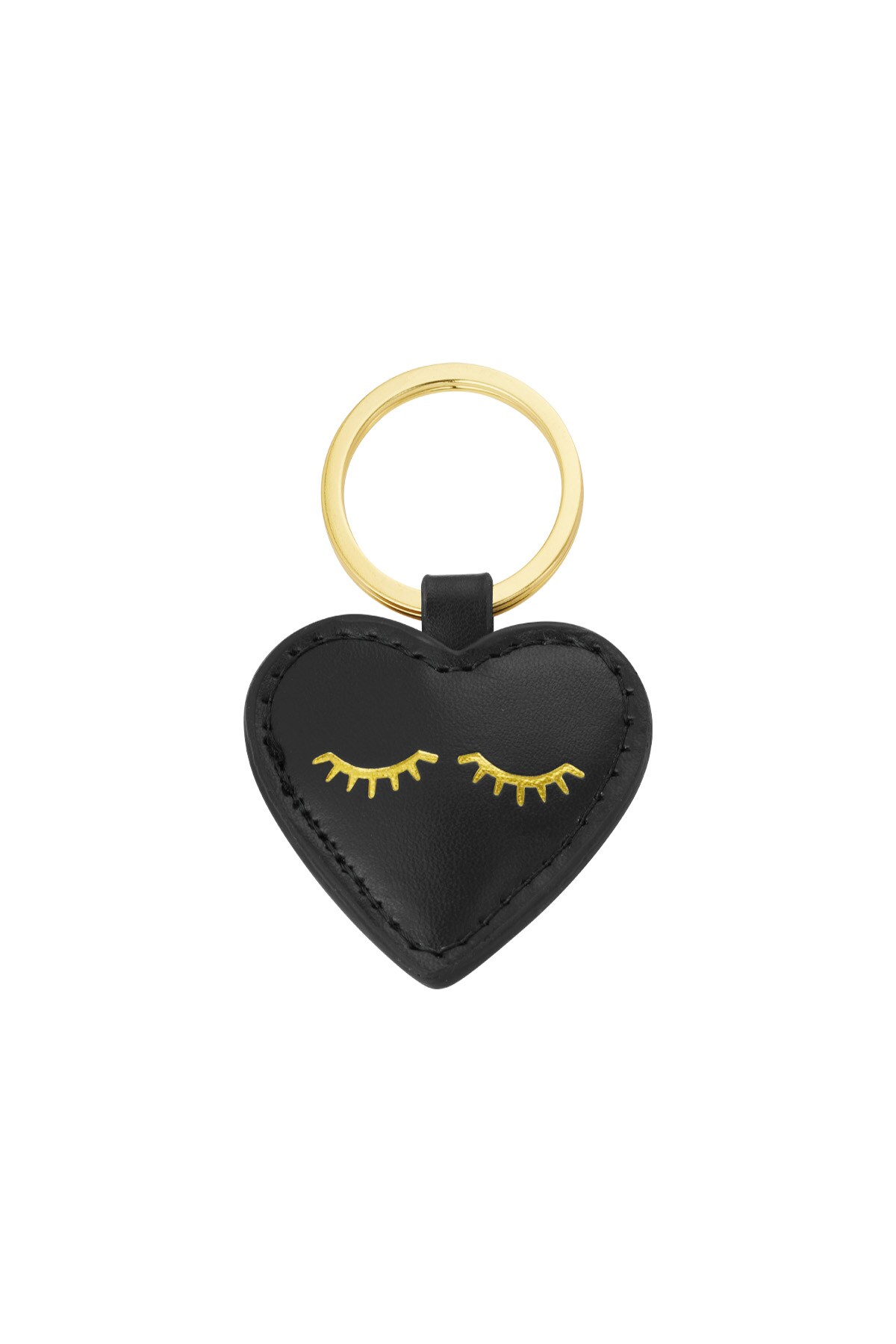 Keyring heartful smile - black h5 