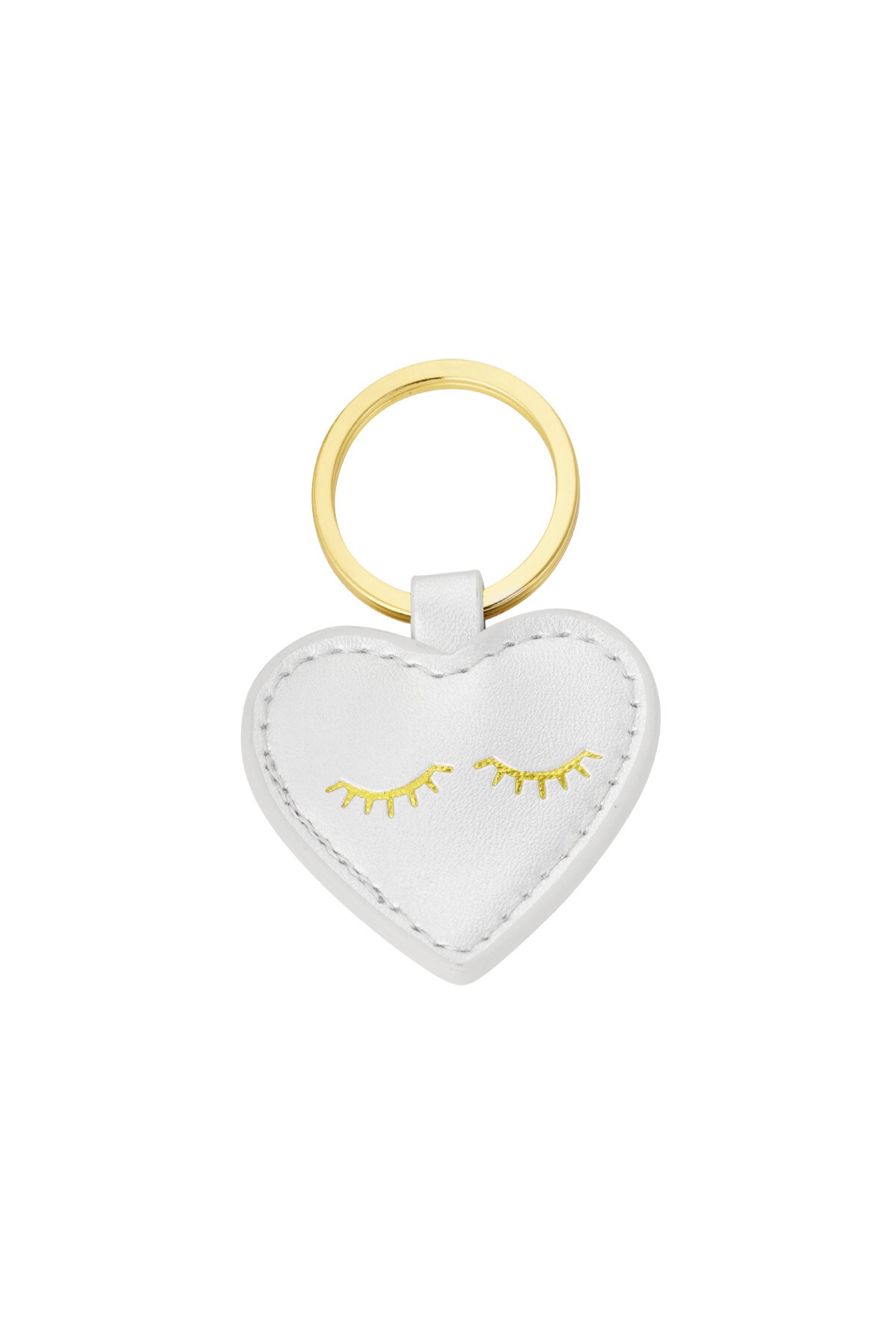 Keyring heartful smile - grey h5 