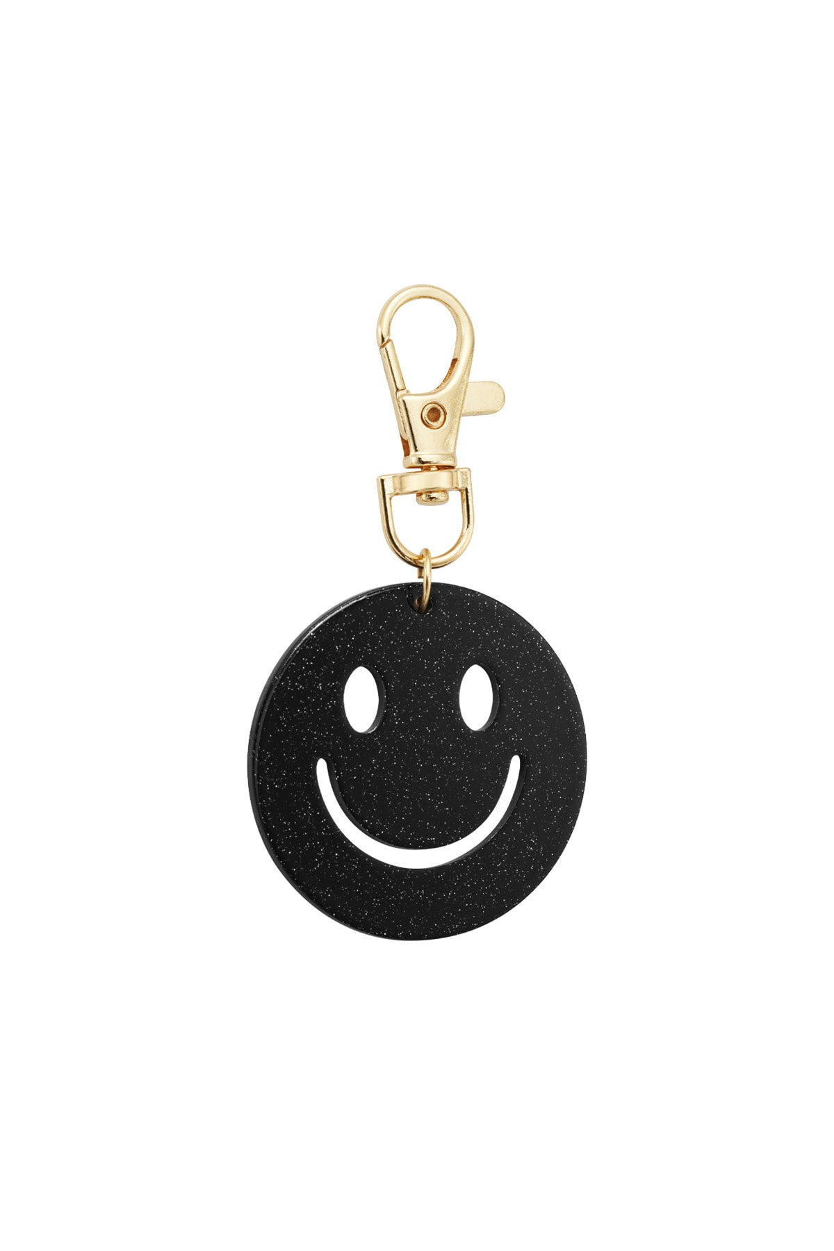 Keep Smiling key ring - black