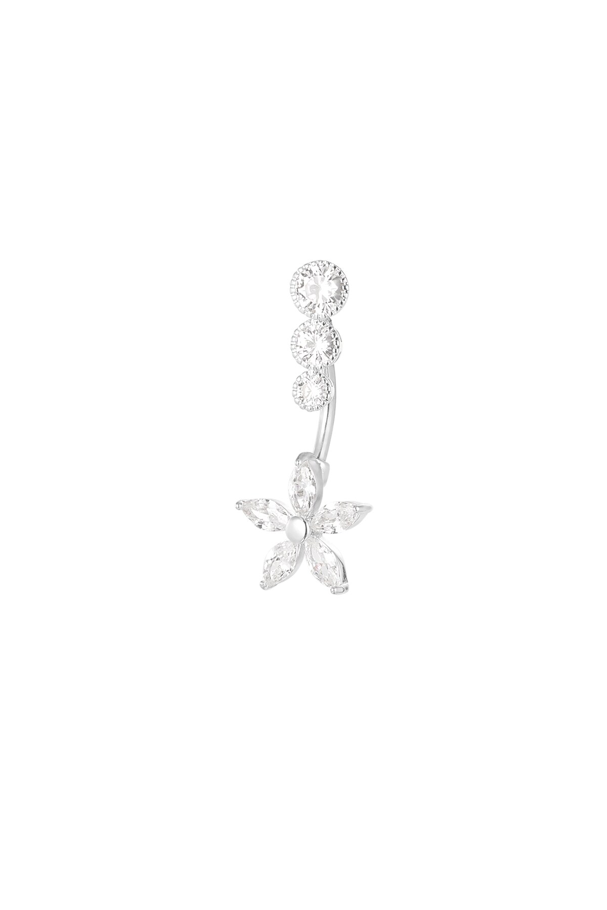 Navel piercing easy elegance - Silver color h5 