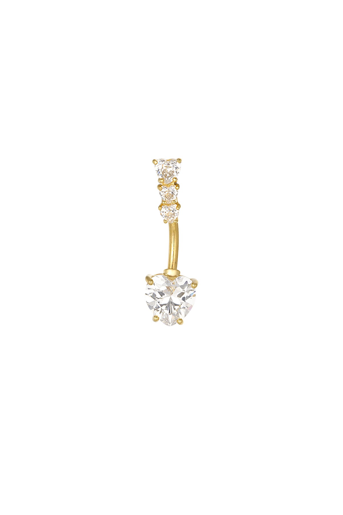 Navel piercing glow drop - Gold color h5 