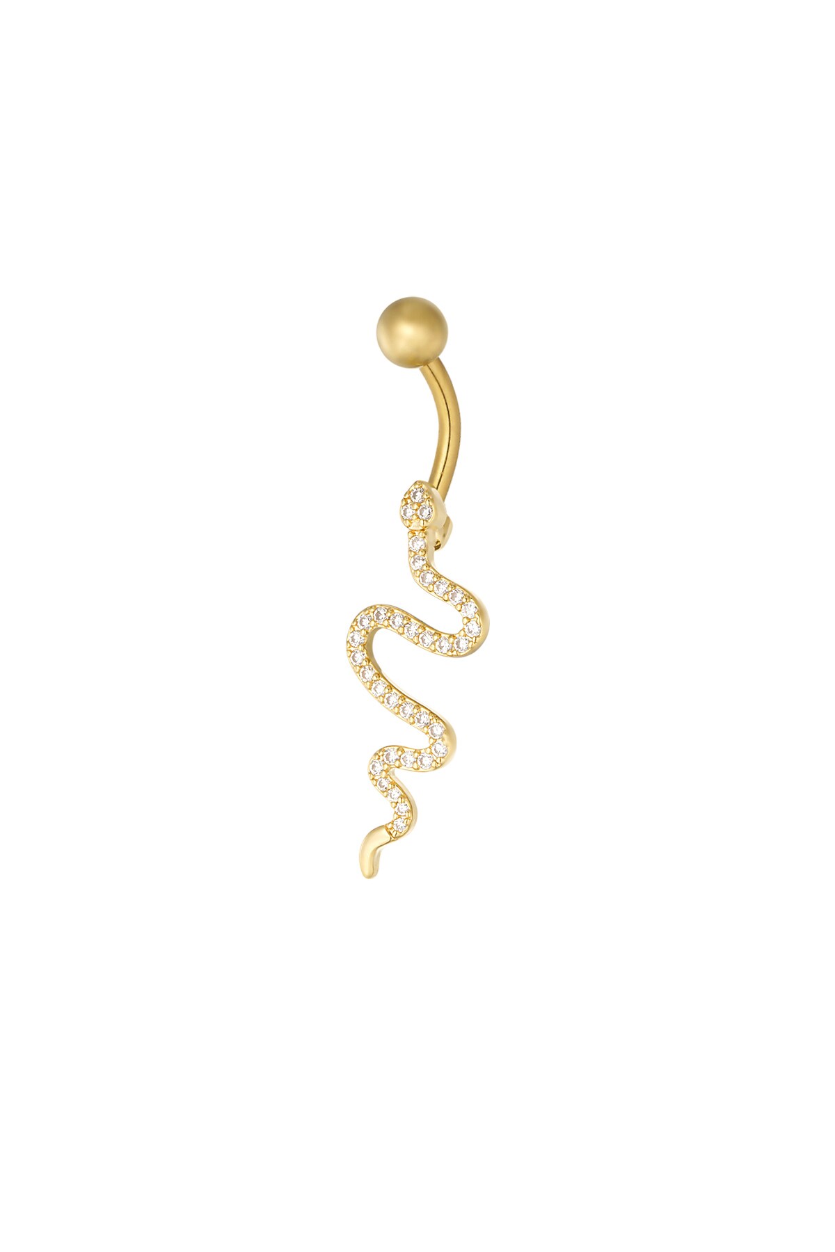 Navel piercing snake spirit - Gold color h5 