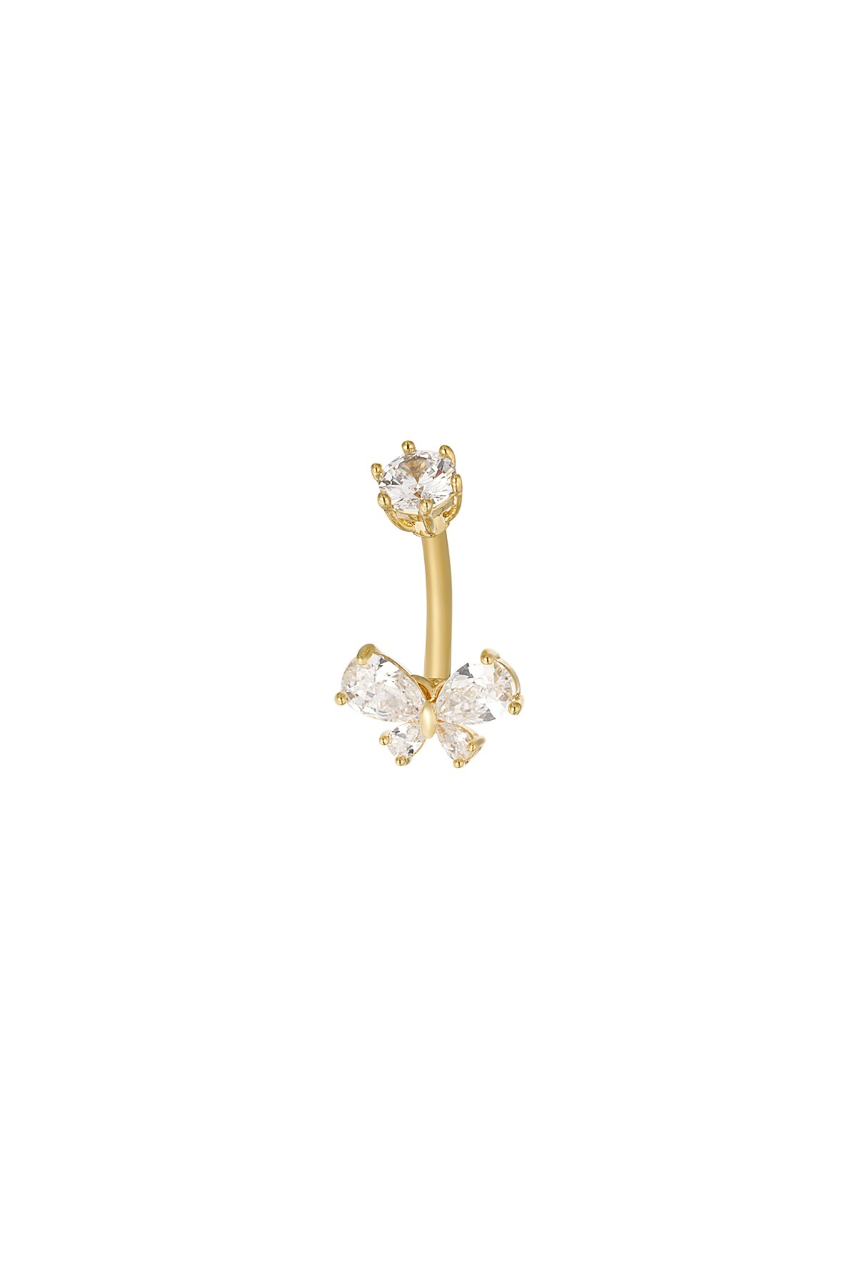 Navel piercing celestial butterfly - Gold color h5 