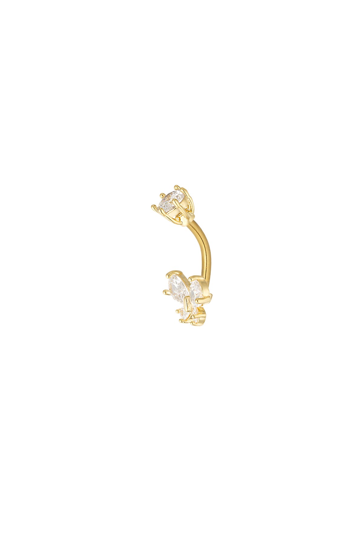 Navel piercing celestial butterfly - Gold color h5 Picture2