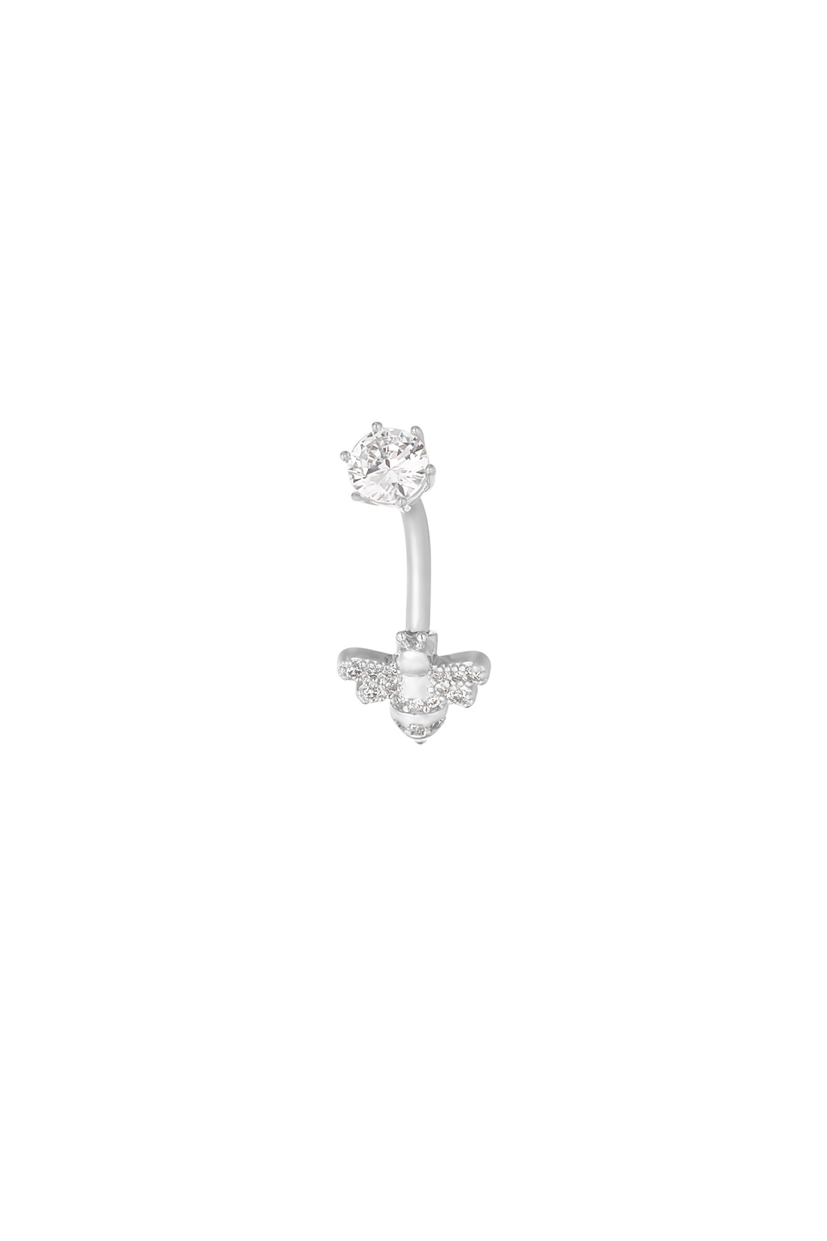 Navel piercing busy bee - Silver color h5 