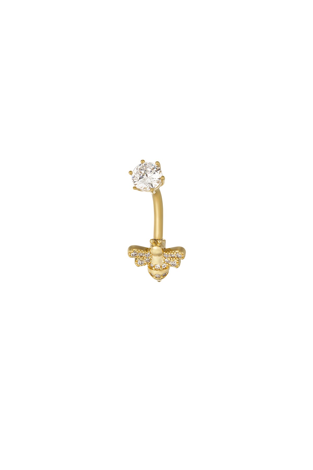 Navel piercing busy bee - Gold color h5 