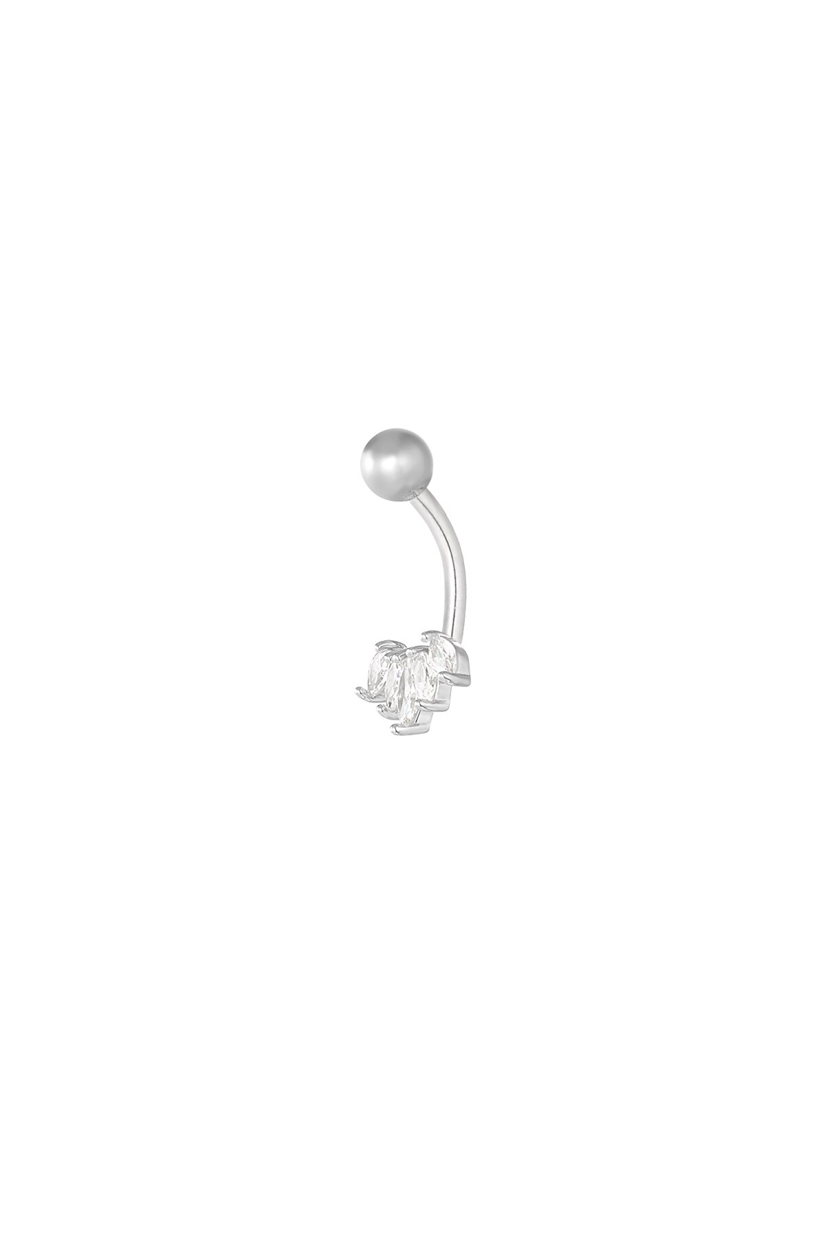 Navel piercing twinkle belly - Silver color h5 Picture3