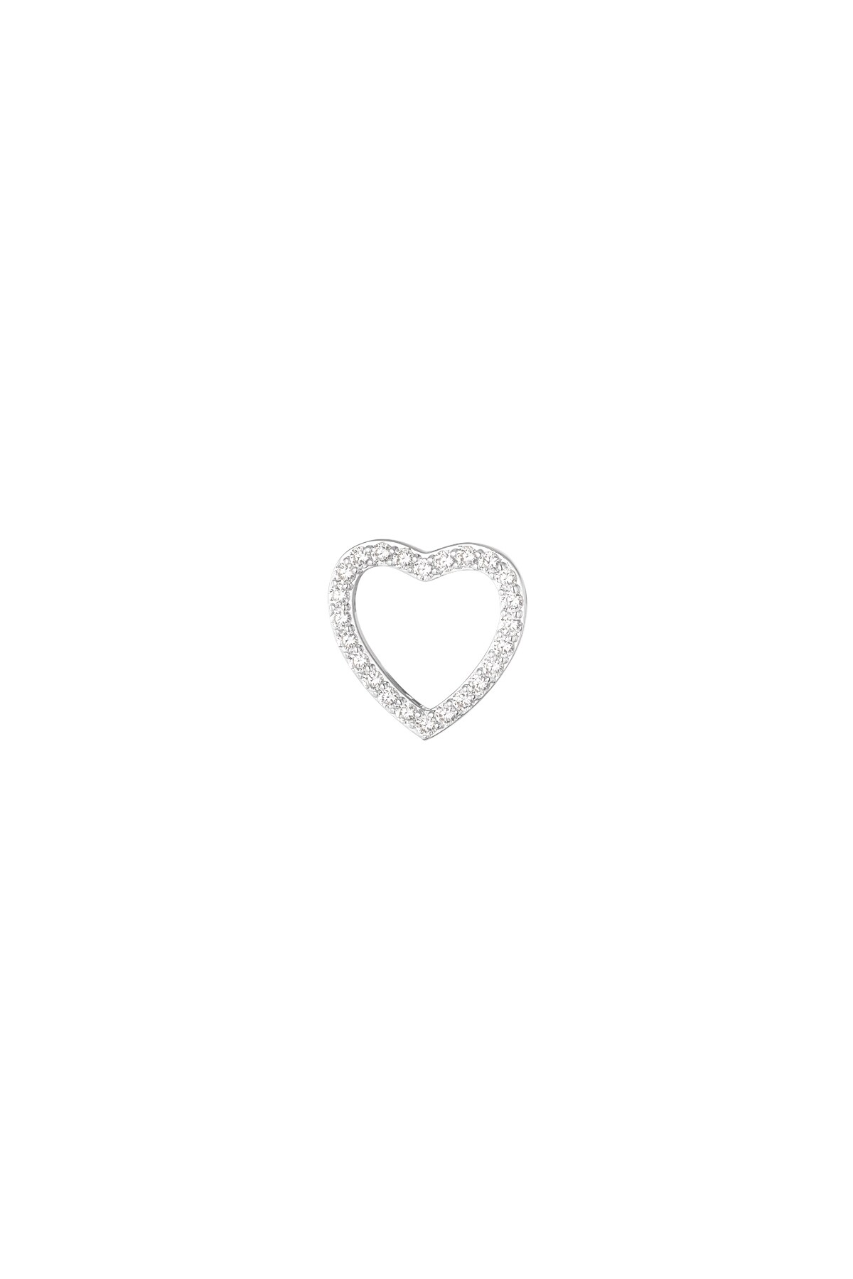 Navel piercing heart for all - Silver color h5 