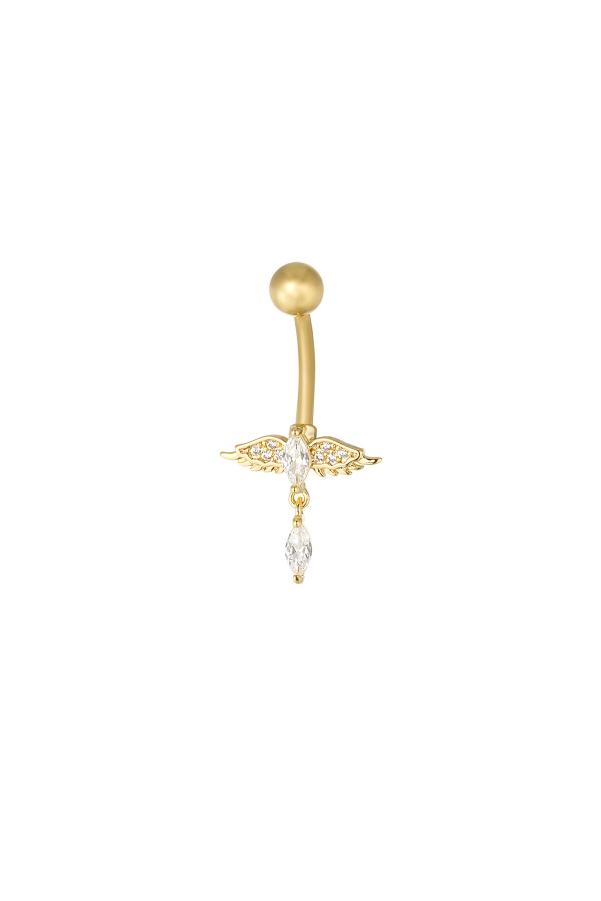 Navel piercing gleam & glow - Gold color h5 