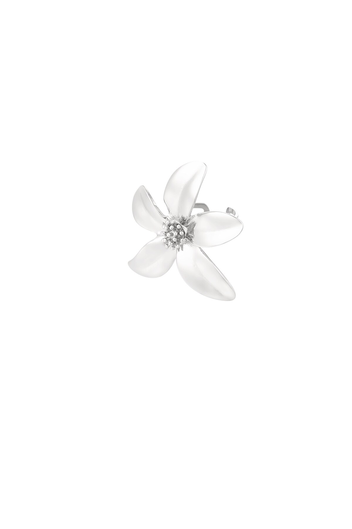 Floral Girl ring - Silver color h5 