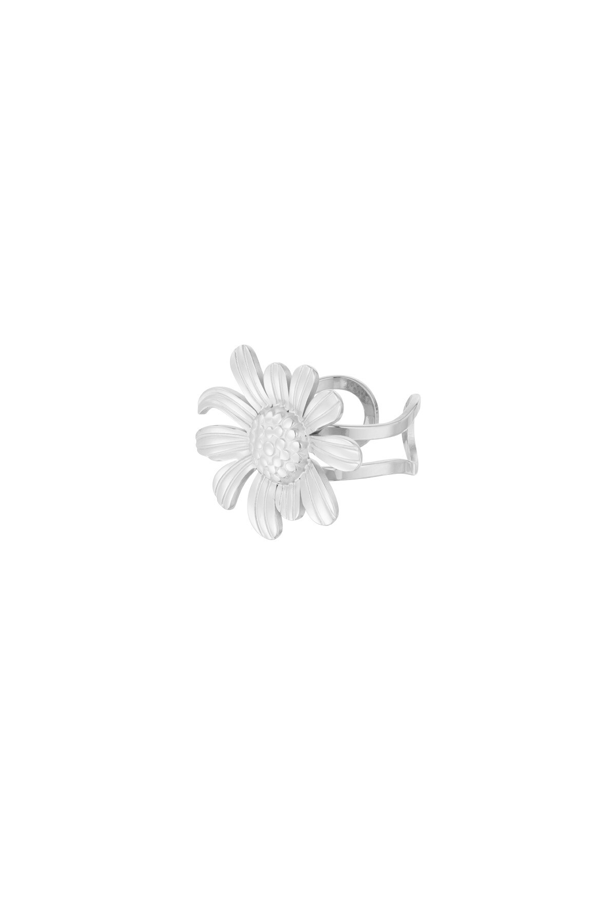 Happy daisy ring - Silver color h5 Picture3