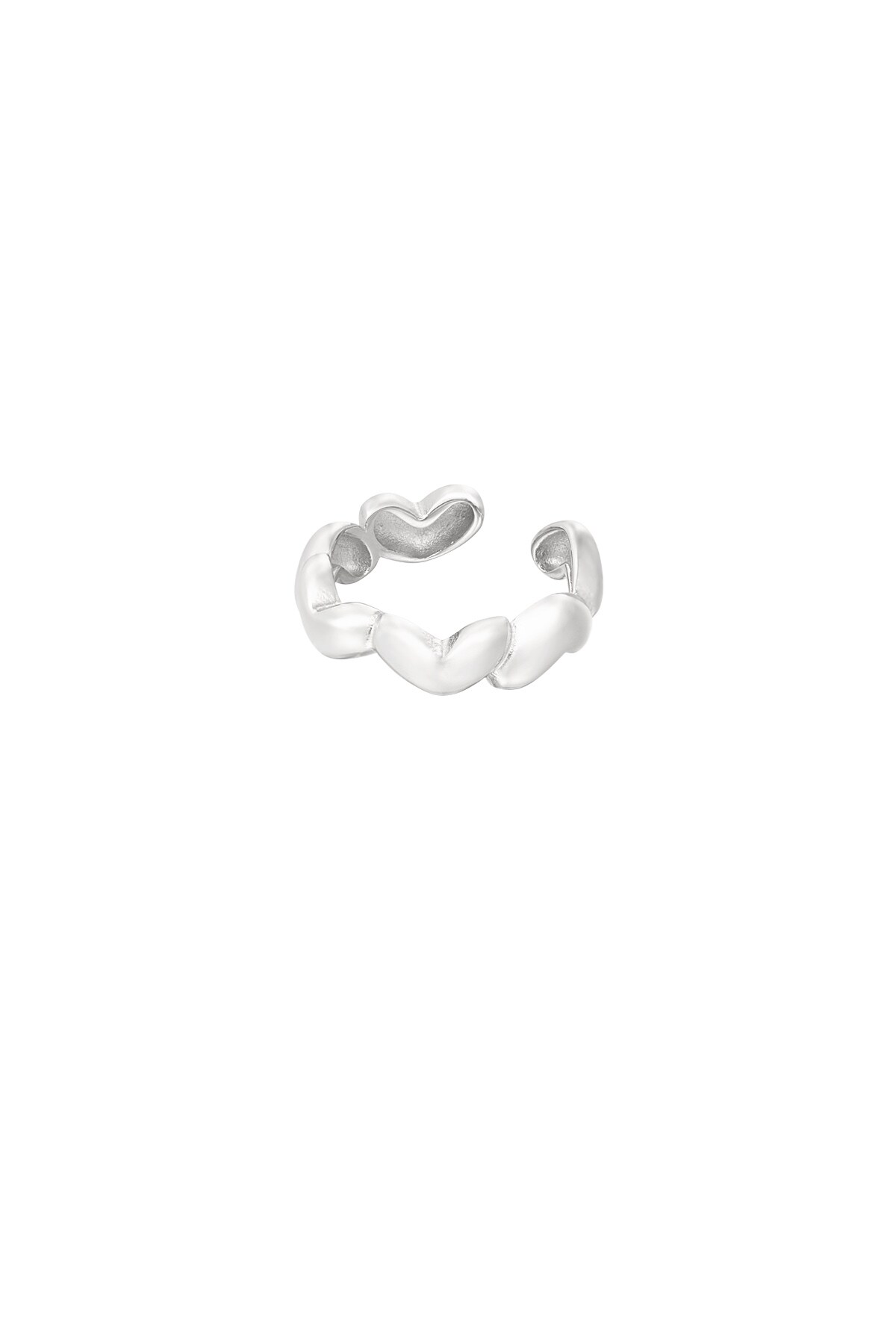 Hearts Around ring - Silver color h5 