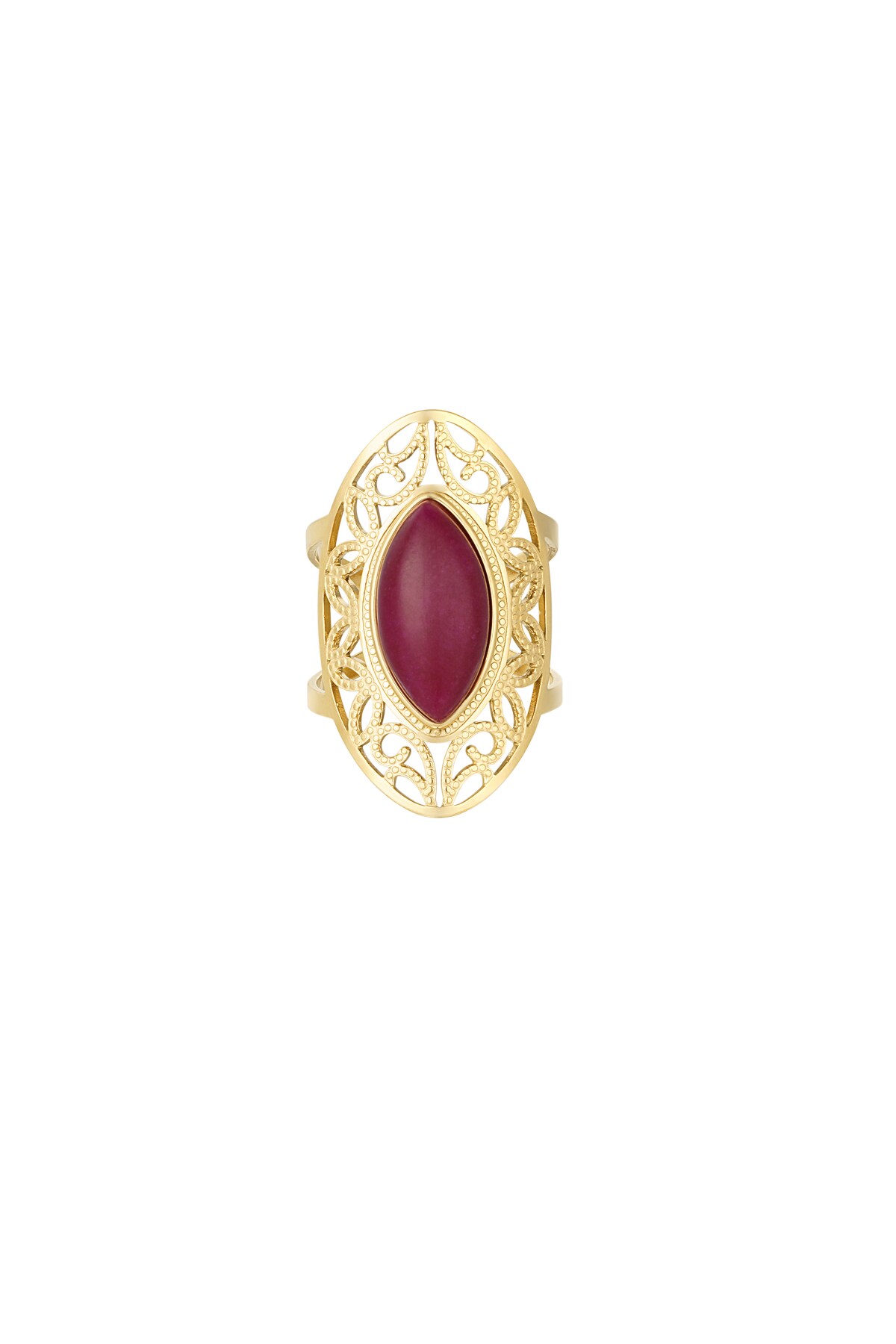 Big stone ring - red h5 