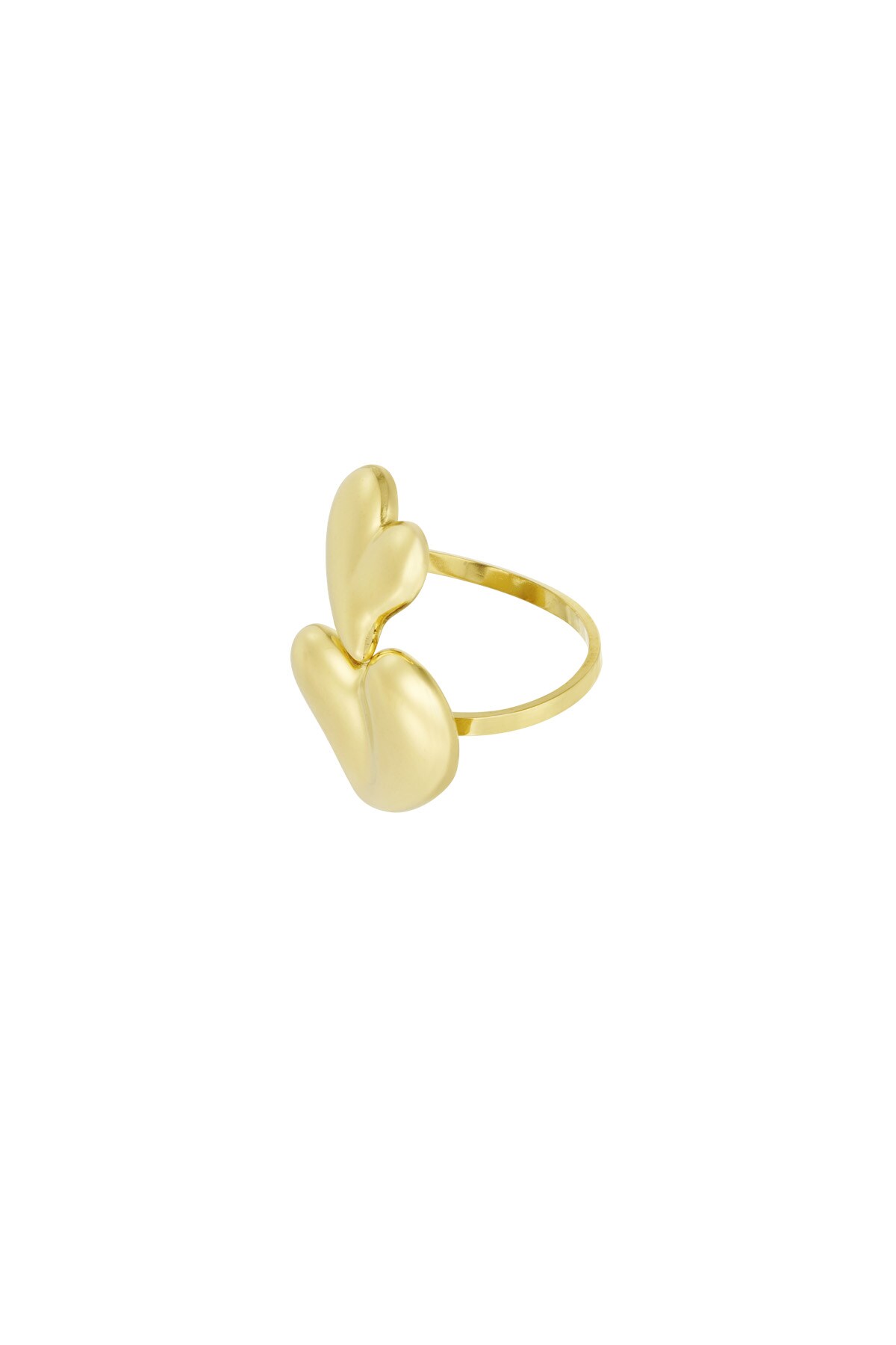 Double Love ring - Gold color h5 Picture3