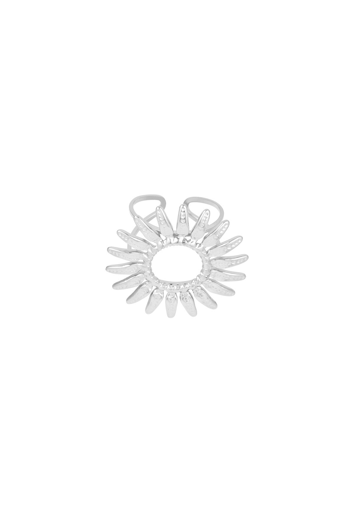 Sunny Side Up ring - Silver color h5 